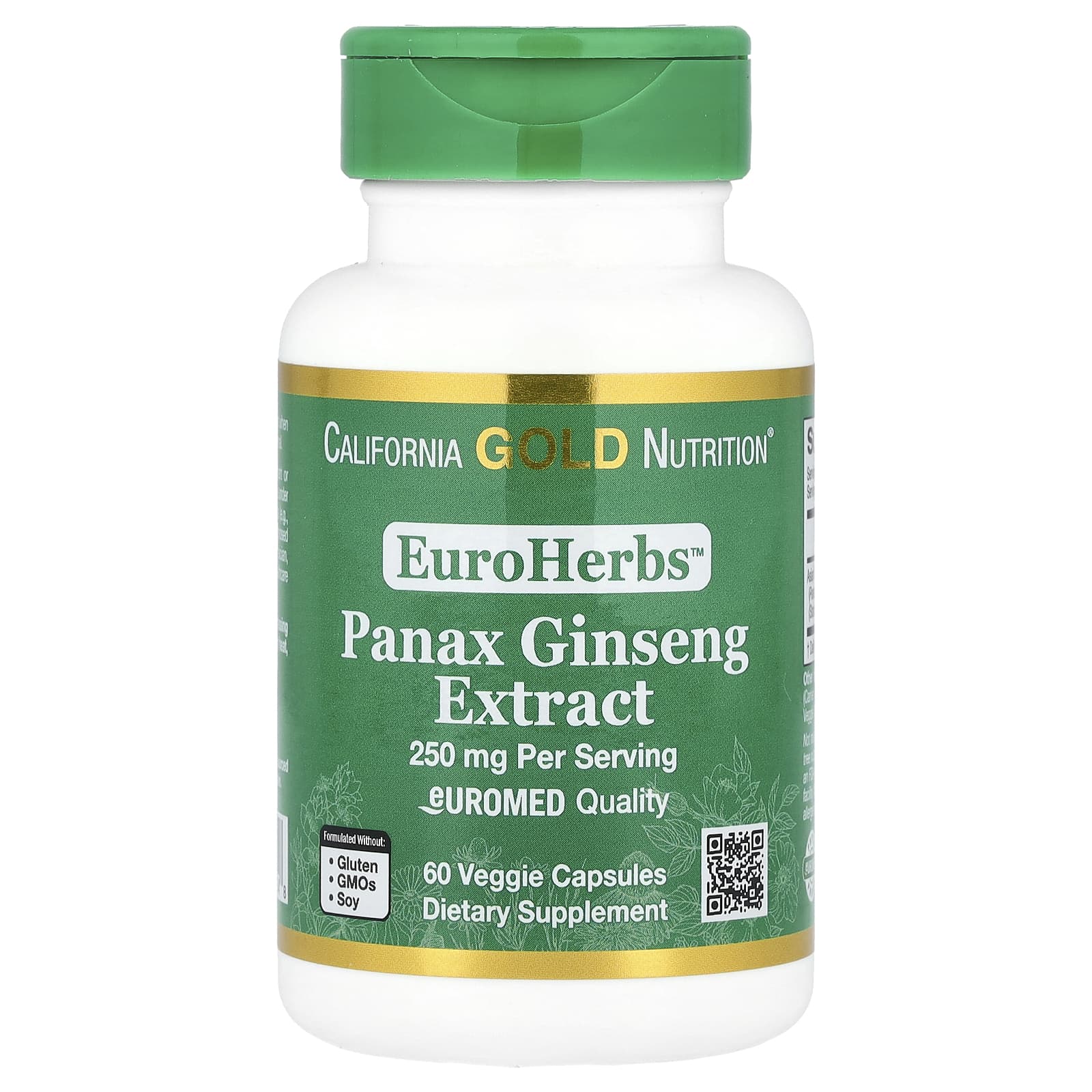 Panax Ginseng Extract for Energy & Wellness - 60 Veggie Capsules - Image 1