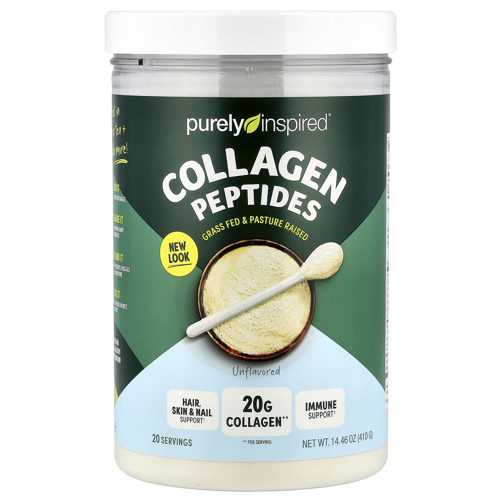 Purely Inspired, Collagen Peptides, Unflavored, 14.46 oz (410 g) - Image 1