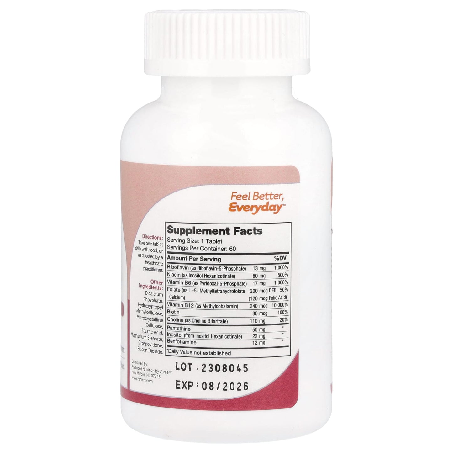 Zahler, B-Complex, 60 Timed Release Tablets - Image 2