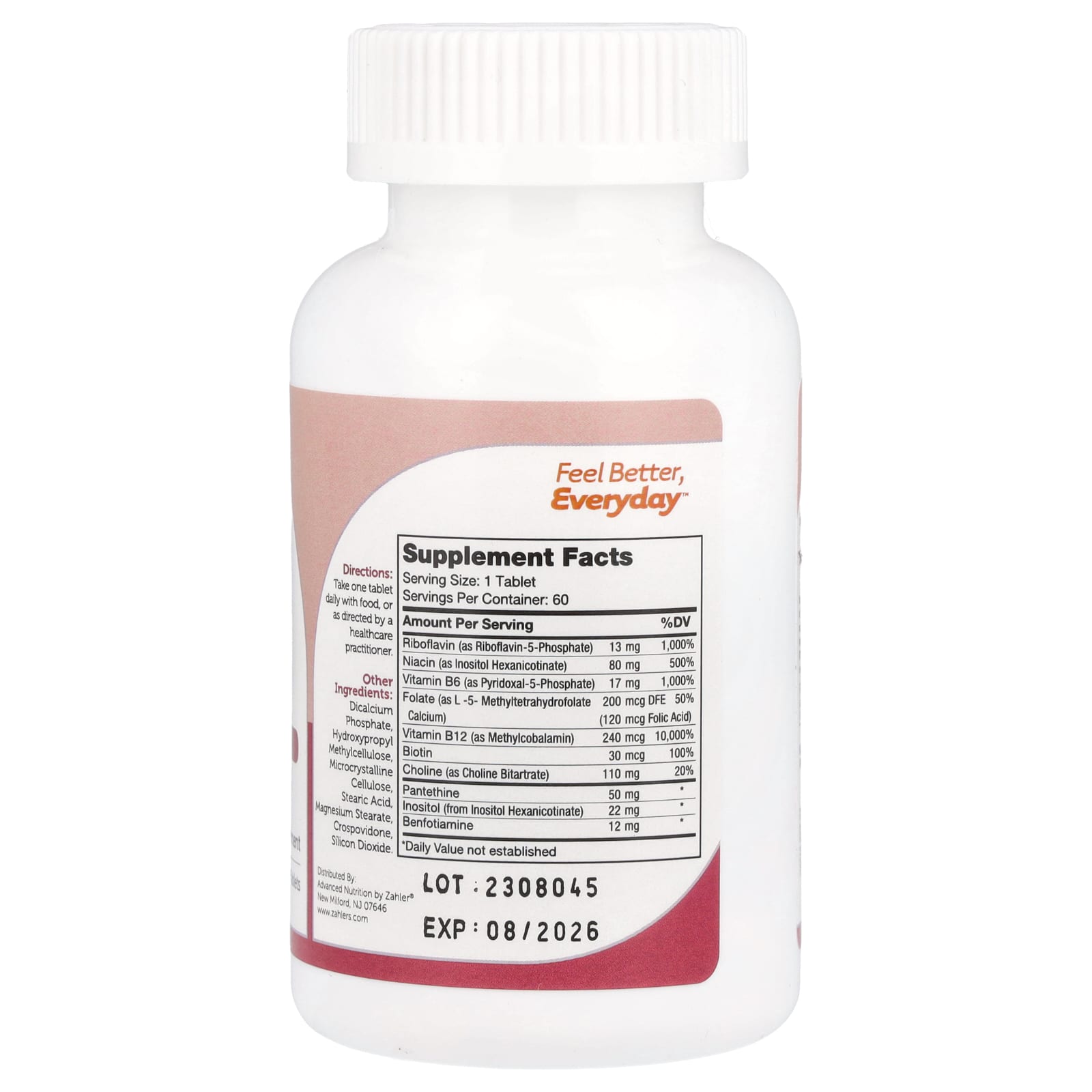 Zahler, B-Complex, 60 Timed Release Tablets - Image 2