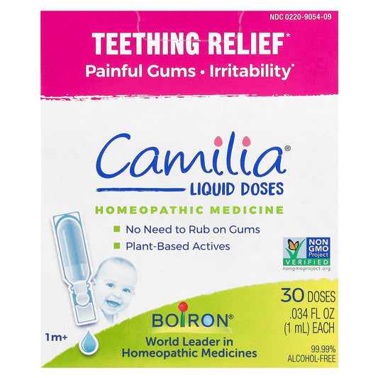 Natural Teething Relief for Babies, 1 Month+, 30 Doses, Camilia by Boiron - Image 1
