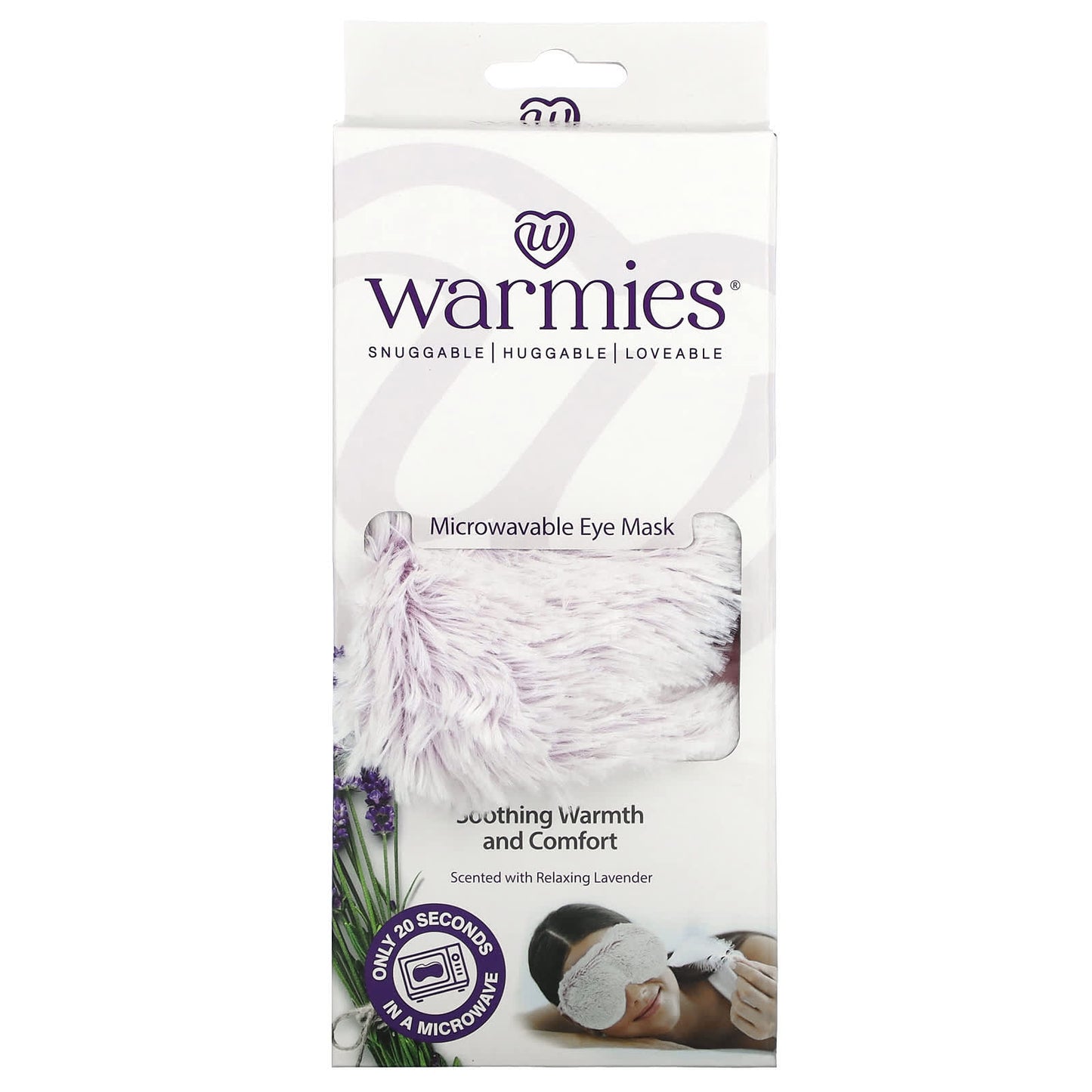 Warmies, Eye Mask, Heatable, Marshmallow Lavender, 1 Mask - Image 1