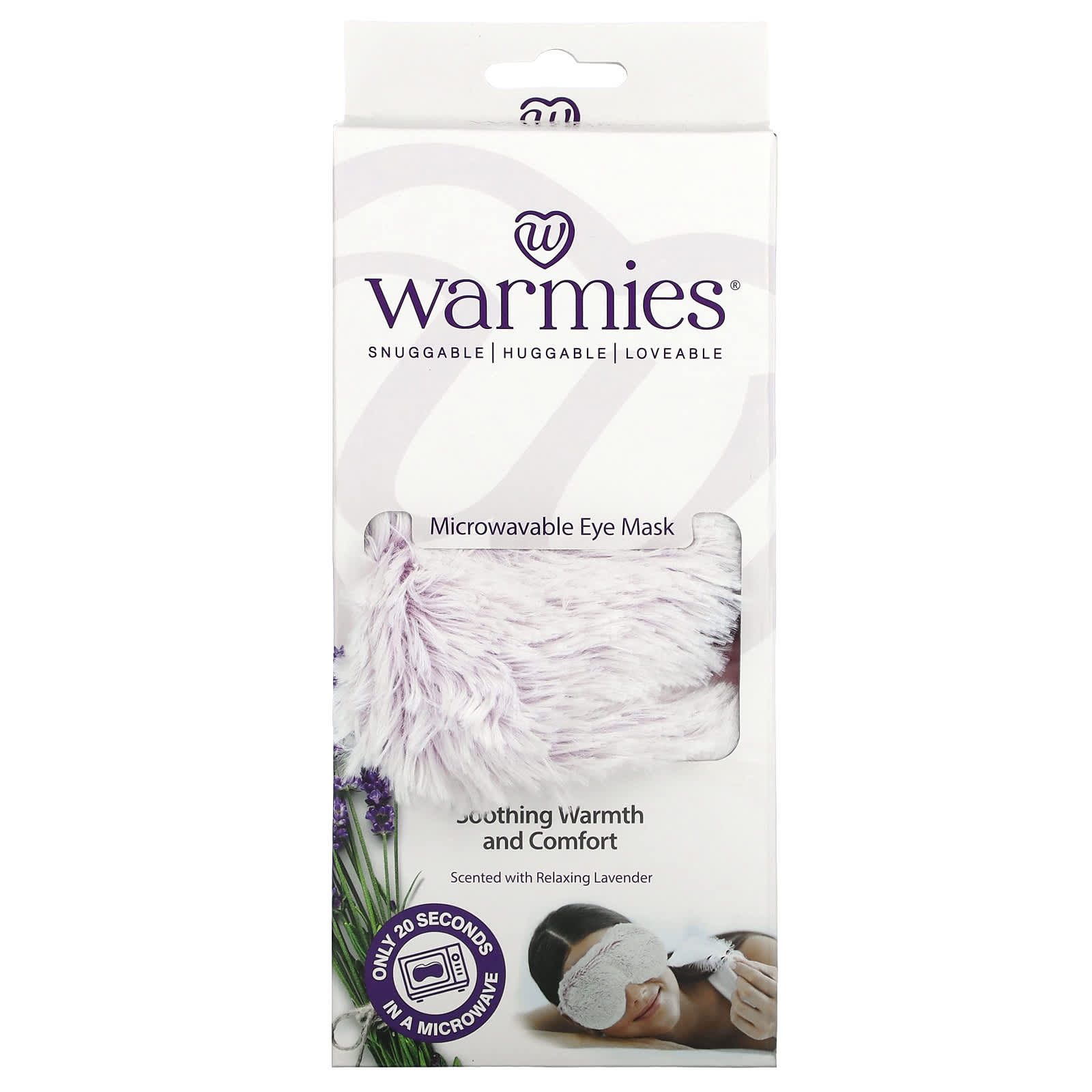 Warmies, Eye Mask, Heatable, Marshmallow Lavender, 1 Mask - Image 1