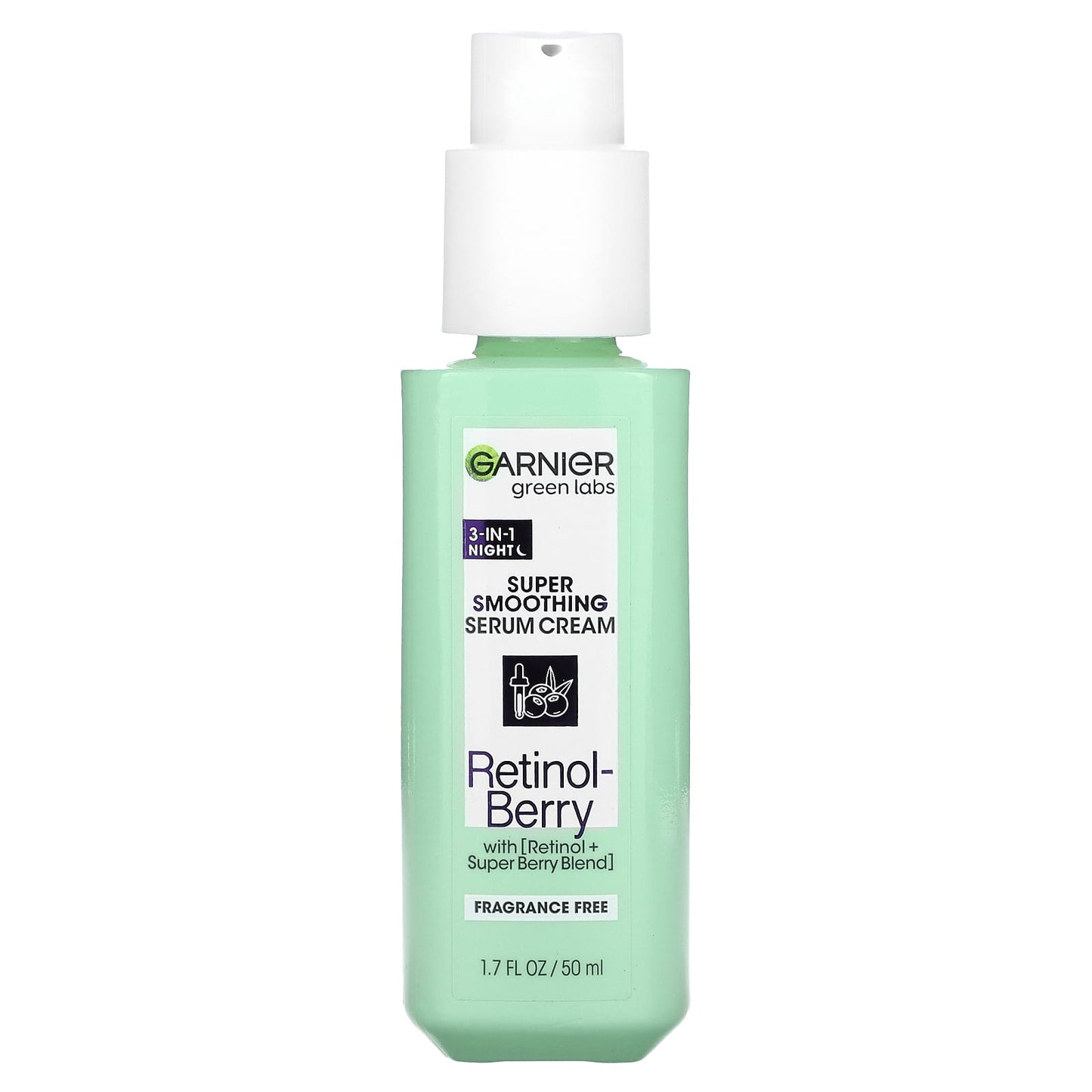 Garnier Green Labs Super Smoothing Serum Cream, Retinol-Berry, Fragrance Free, 50ml - Image 1