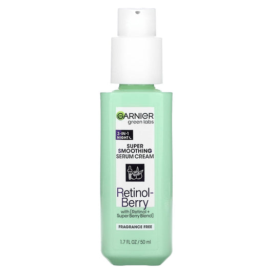 Garnier Green Labs Super Smoothing Serum Cream, Retinol-Berry, Fragrance Free, 50ml - Image 1