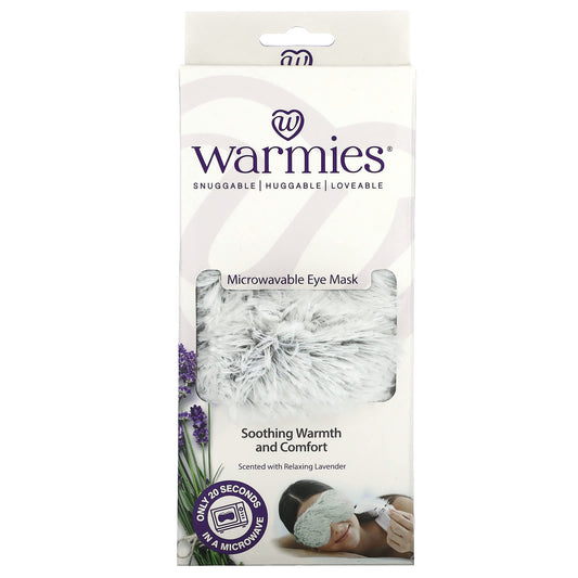 Warmies, Eye Mask, Heatable, Marshmallow Grey, 1 Mask - Image 1