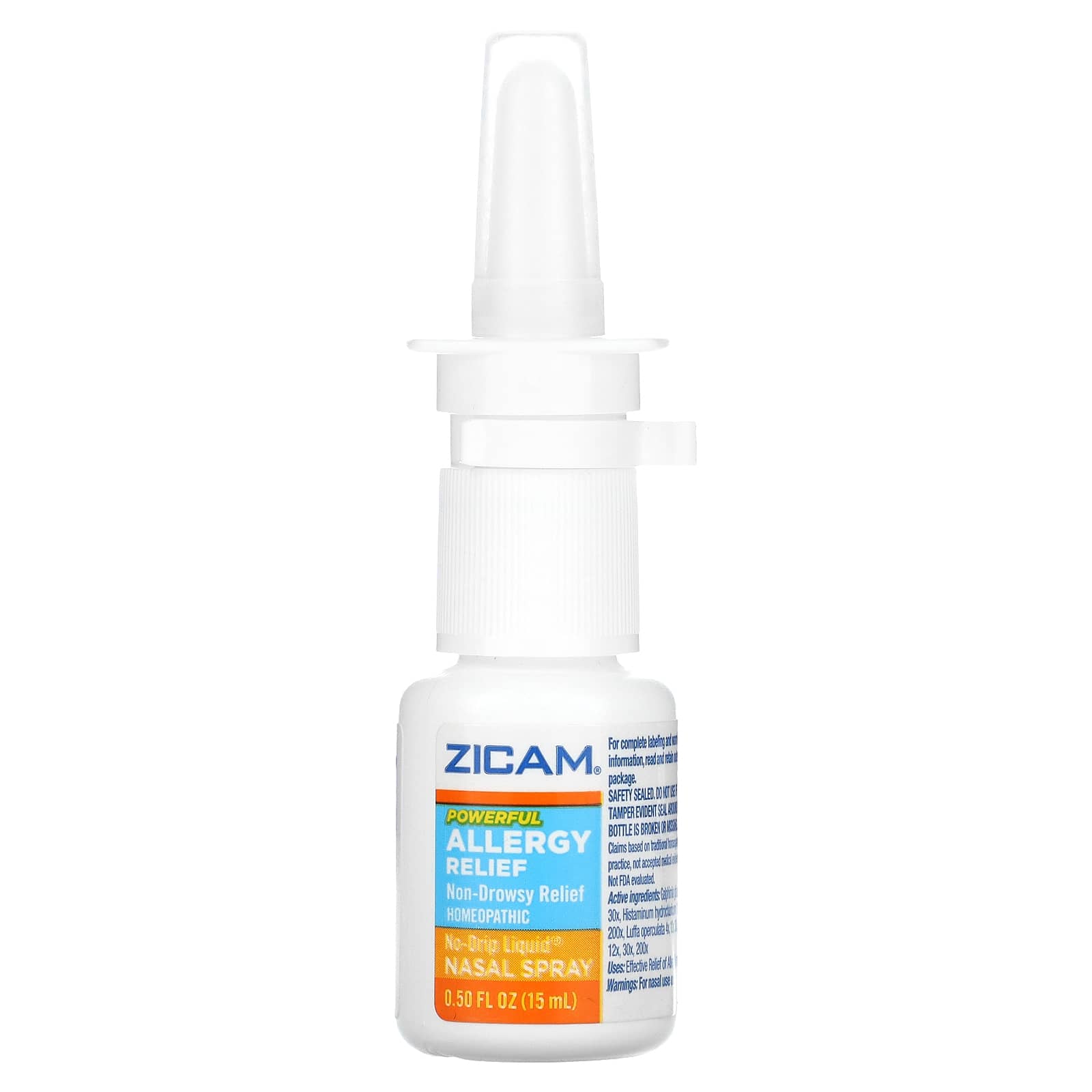 Zicam, Powerful Allergy Relief, No Drip Liquid Nasal Spray, 0.5 fl oz (15 ml) - Image 1