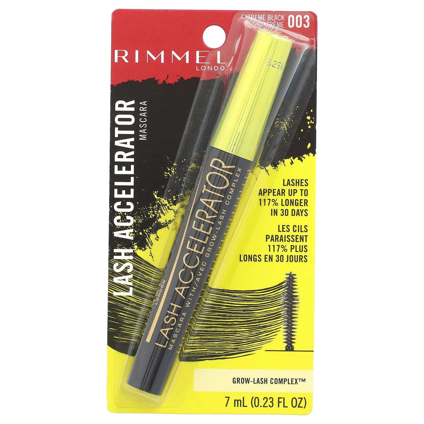 Rimmel London, Lash Accelerator Mascara, 003 Extreme Black, 0.23 fl oz (7 ml) - Image 2