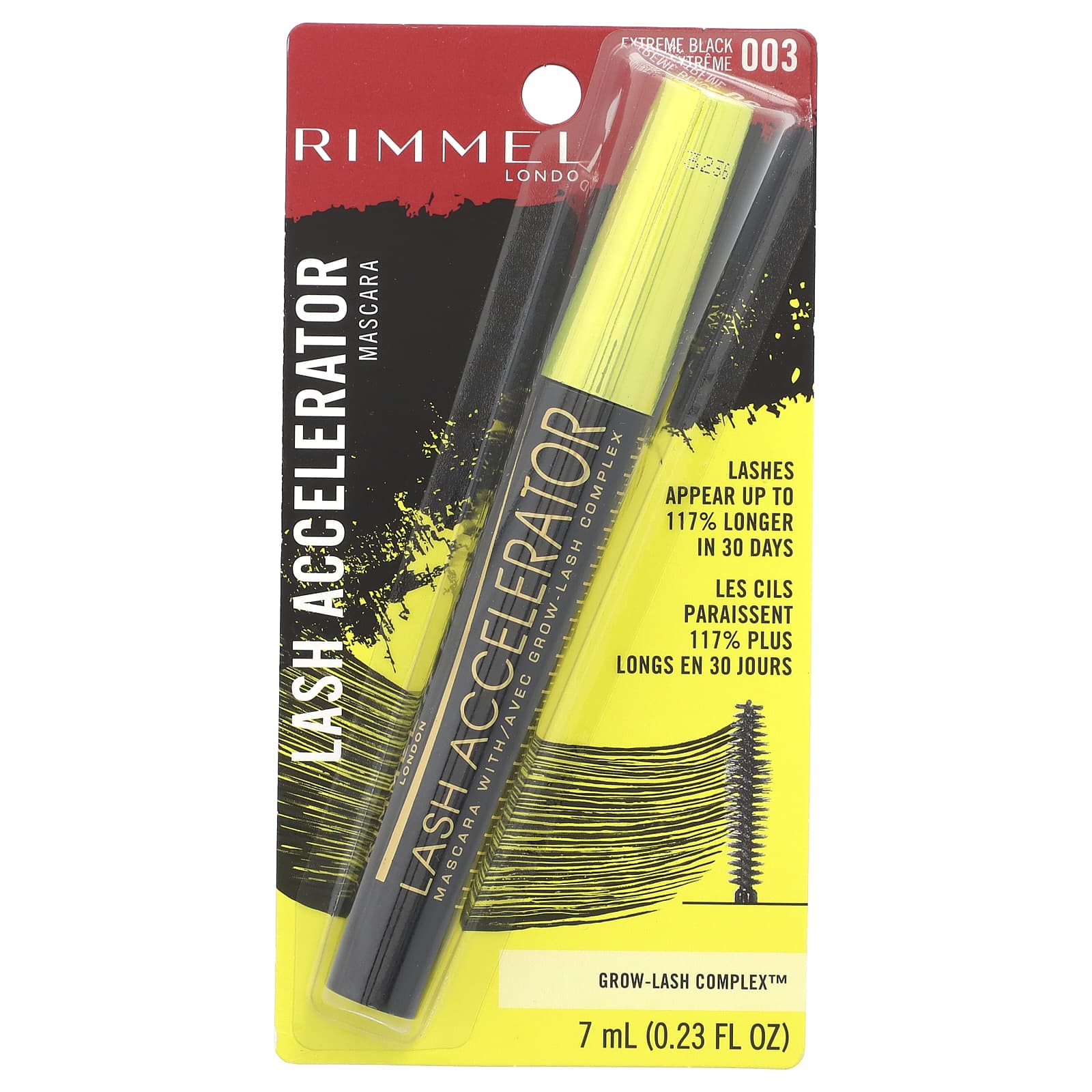 Rimmel London, Lash Accelerator Mascara, 003 Extreme Black, 0.23 fl oz (7 ml) - Image 2