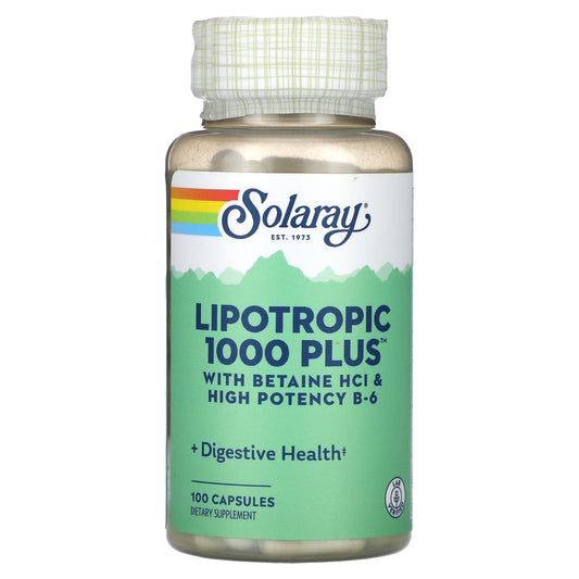Solaray, Lipotropic 1000 Plus, 100 Capsules - Image 1
