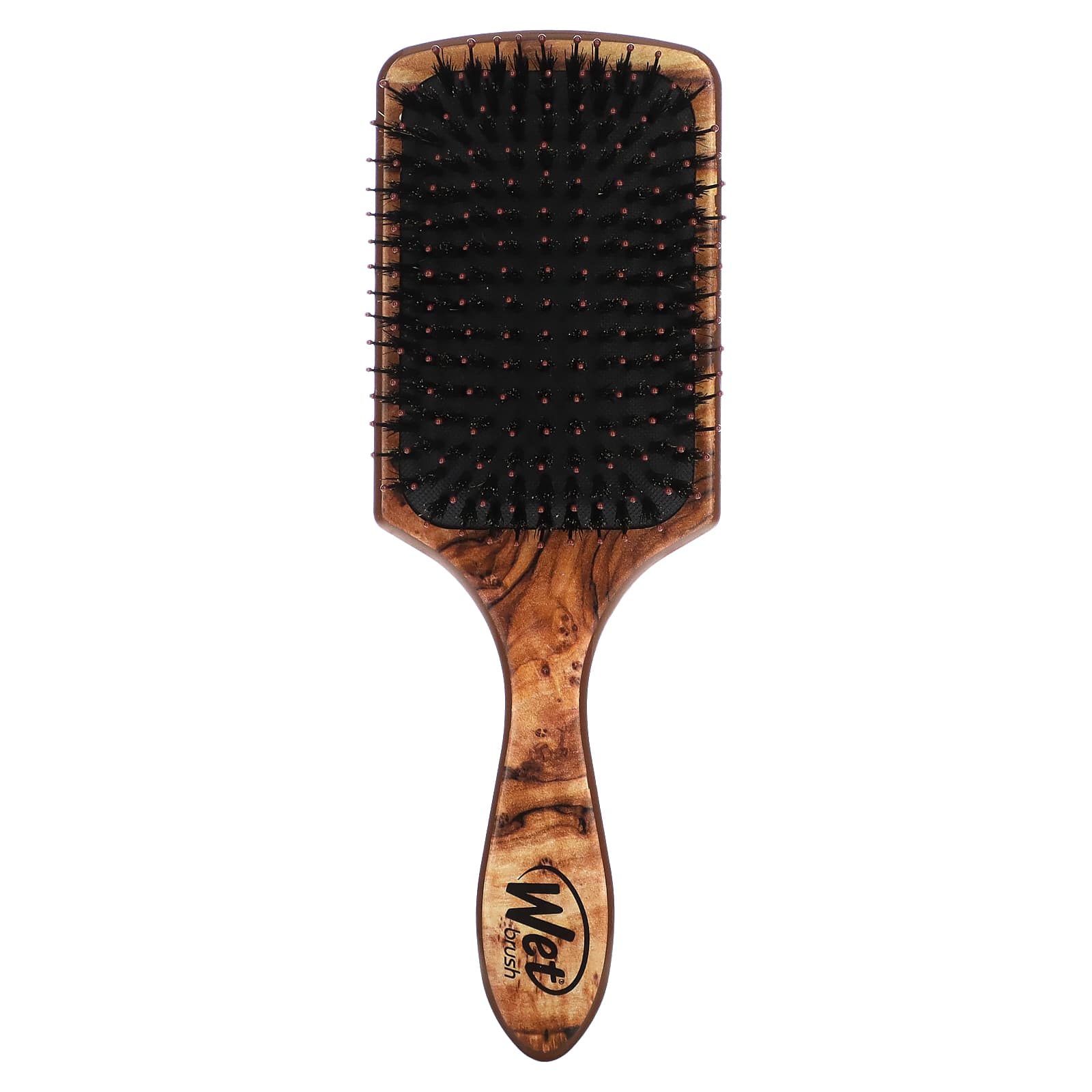 Wet Brush, Argan Oil Infused Paddle Shine Enhancer Brush, Brown, 1 Brush - Image 1