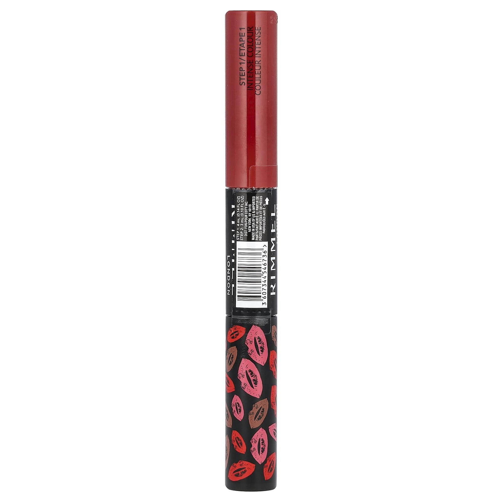 Rimmel London, Provocalips, 16HR Kiss Proof Lip Color, 750 Heart Breaker, 0.14 fl oz (4 ml) / 0.1 fl oz (3 ml) - Image 2