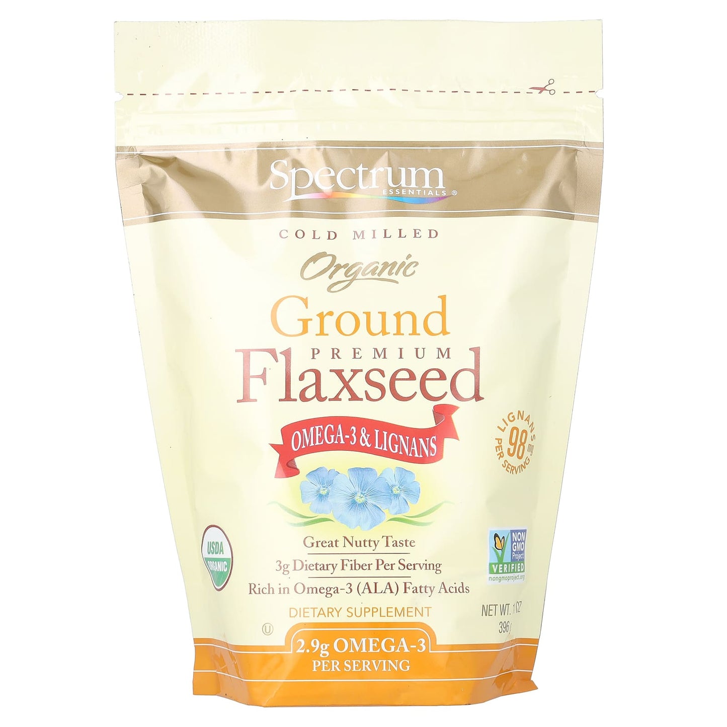 Spectrum Essentials, Organic Ground Premium Flaxseed, 14 oz (396 g) - Image 1