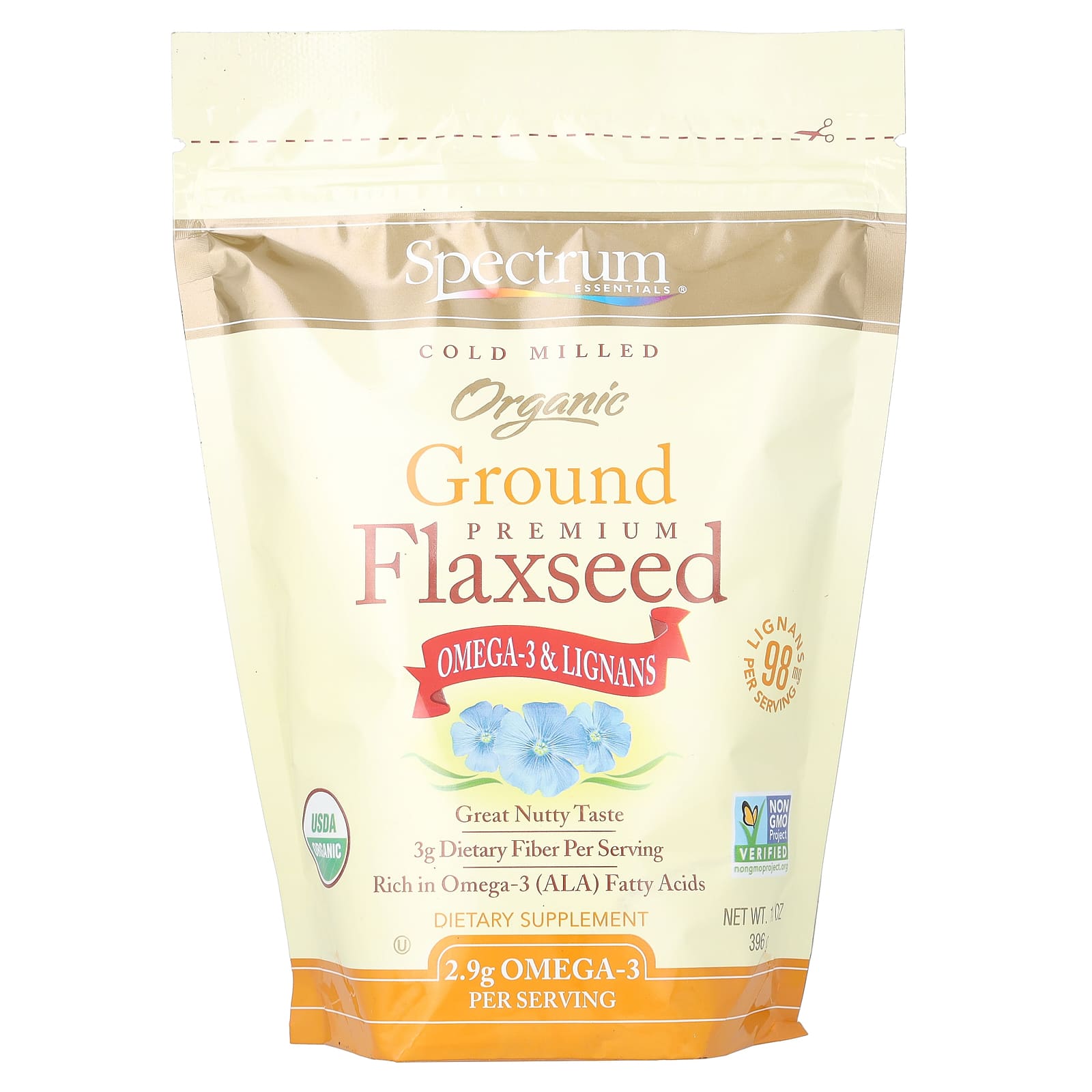 Spectrum Essentials, Organic Ground Premium Flaxseed, 14 oz (396 g) - Image 1