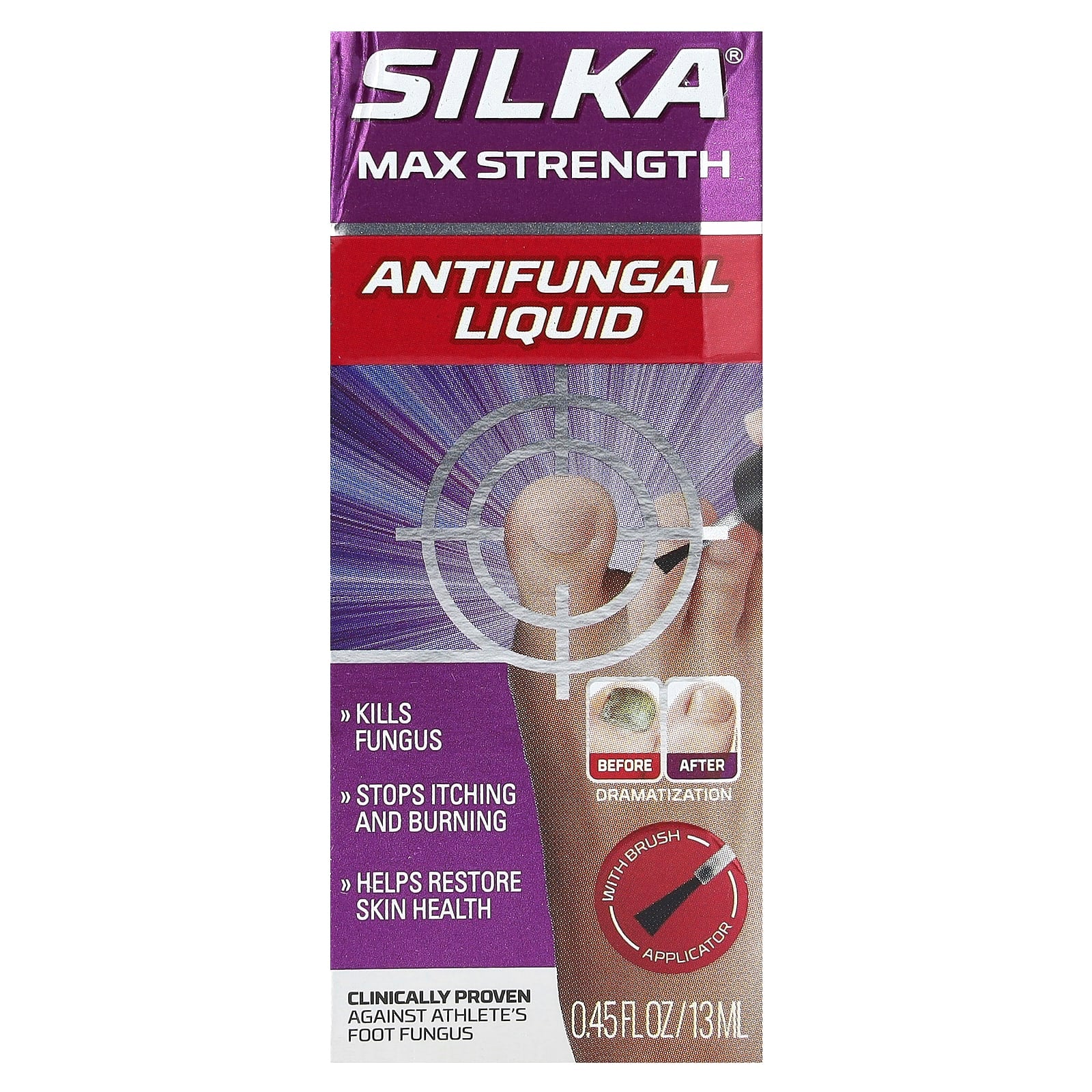 Silka, Antifungal Liquid, Max Strength, 0.45 fl oz (13 ml) - Image 1