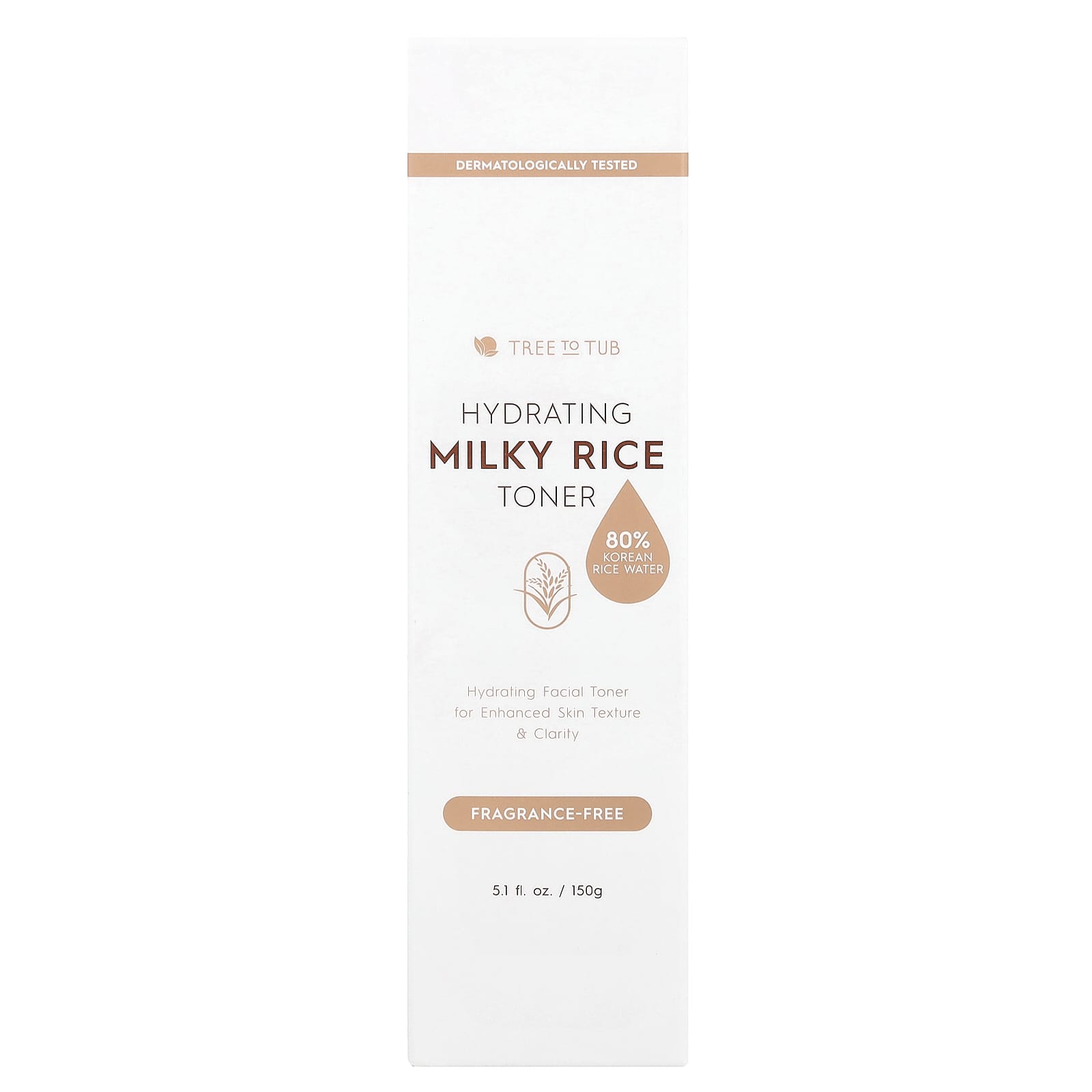 Tree To Tub, Hydrating Milky Rice Toner, Fragrance Free, 5.1 fl oz (150 g) - Image 2