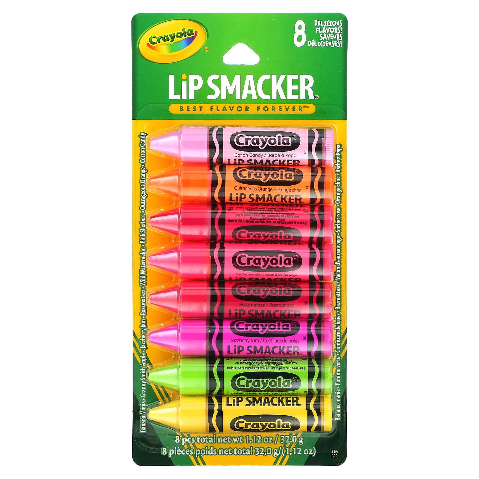 Lip Smacker, Crayola, Lip Balm, Party Pack, 8 Pack, 0.14 oz (4 g) Each - Image 2