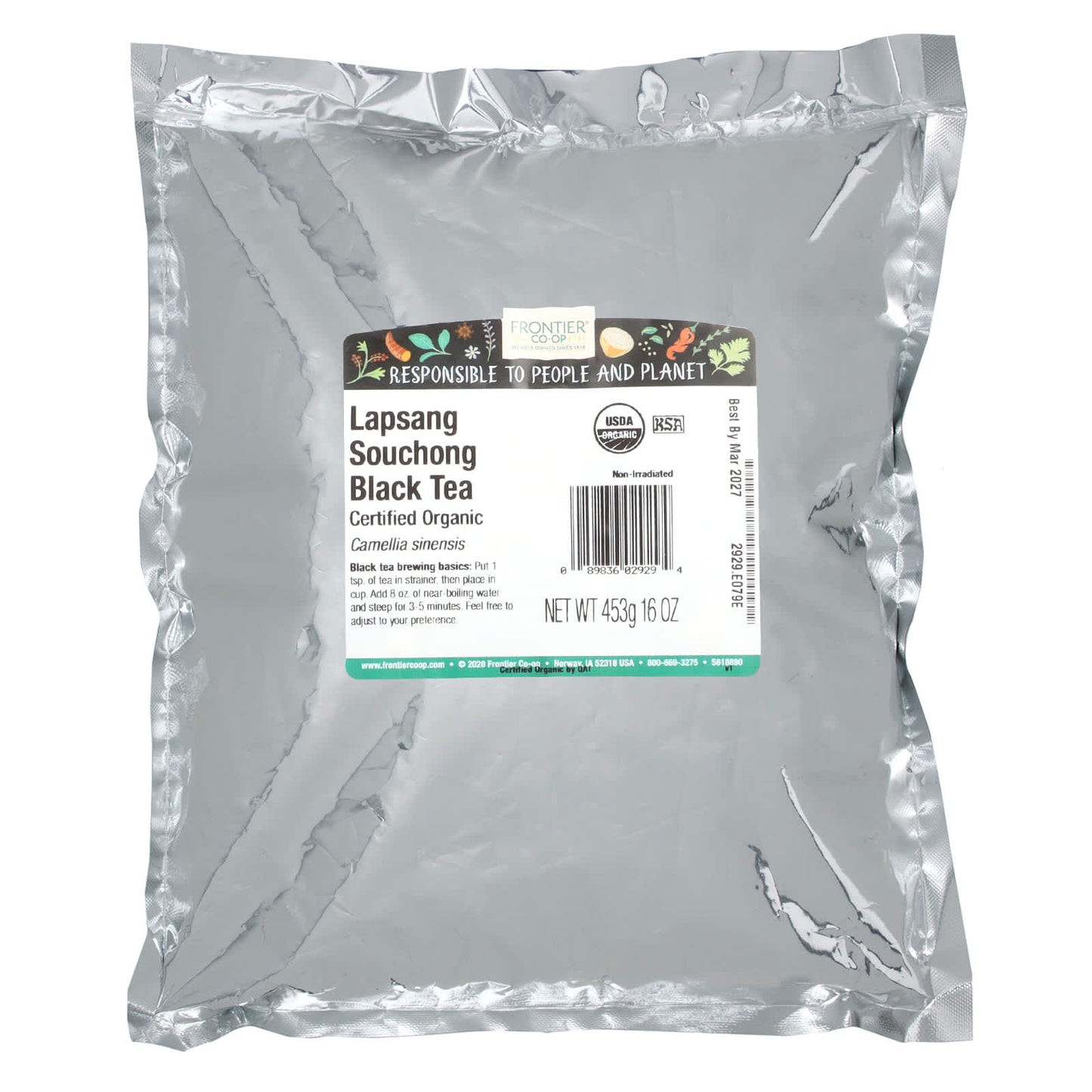 Organic Smoky Lapsang Souchong Black Tea 16 oz by Frontier Co-op - Image 2