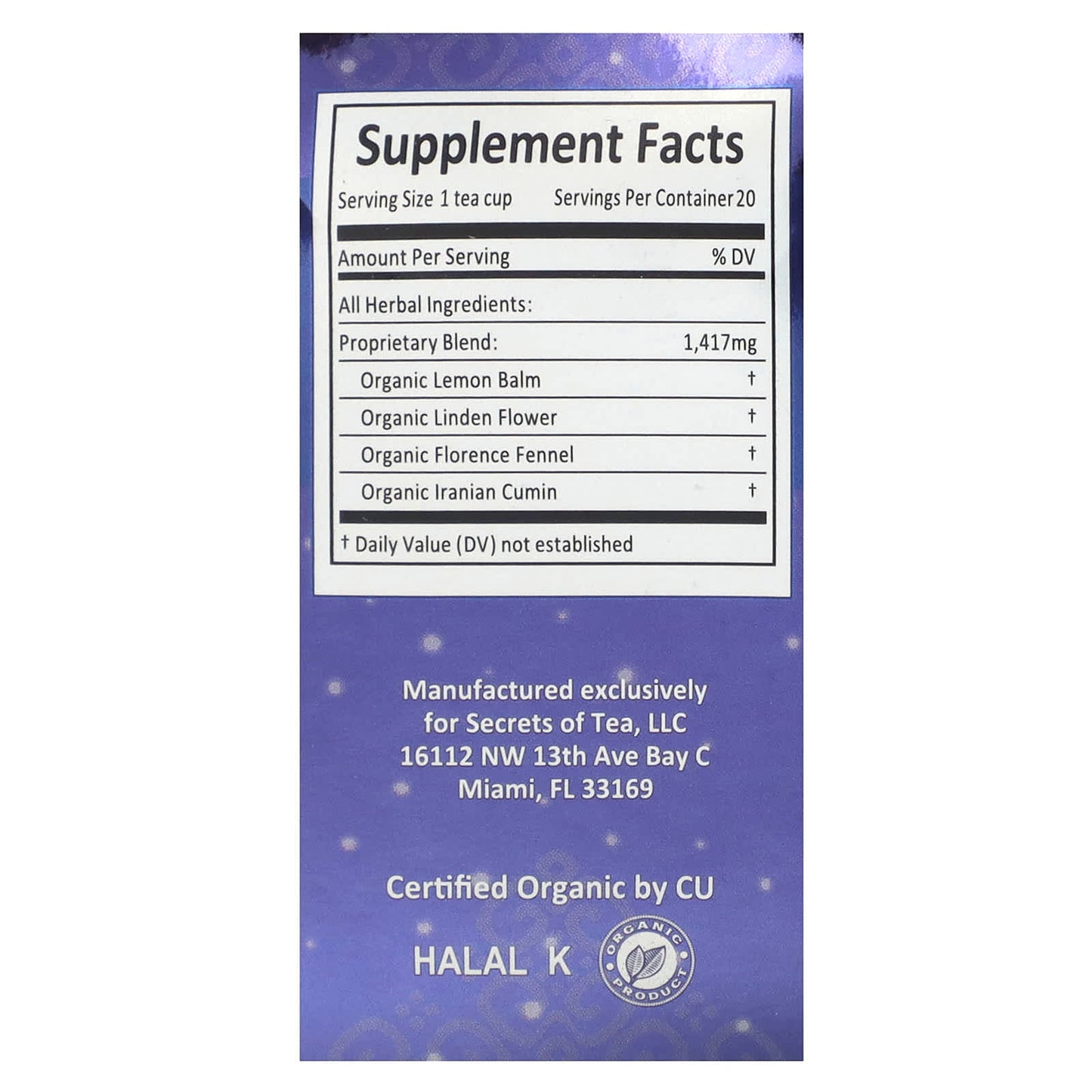 Secrets of Tea, Organic Baby Sleep Tea, Caffeine Free, 20 Tea Bags, 2 oz (57 g) - Image 2
