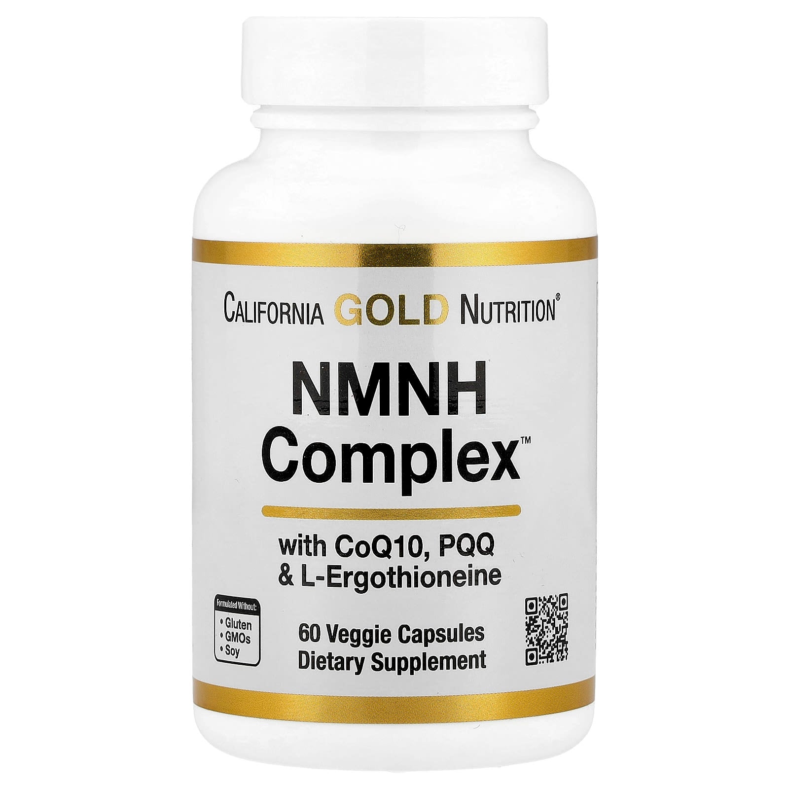 NMNH Complex with CoQ10, PQQ, and L-Ergothioneine - 60 Veggie Capsules - Image 1