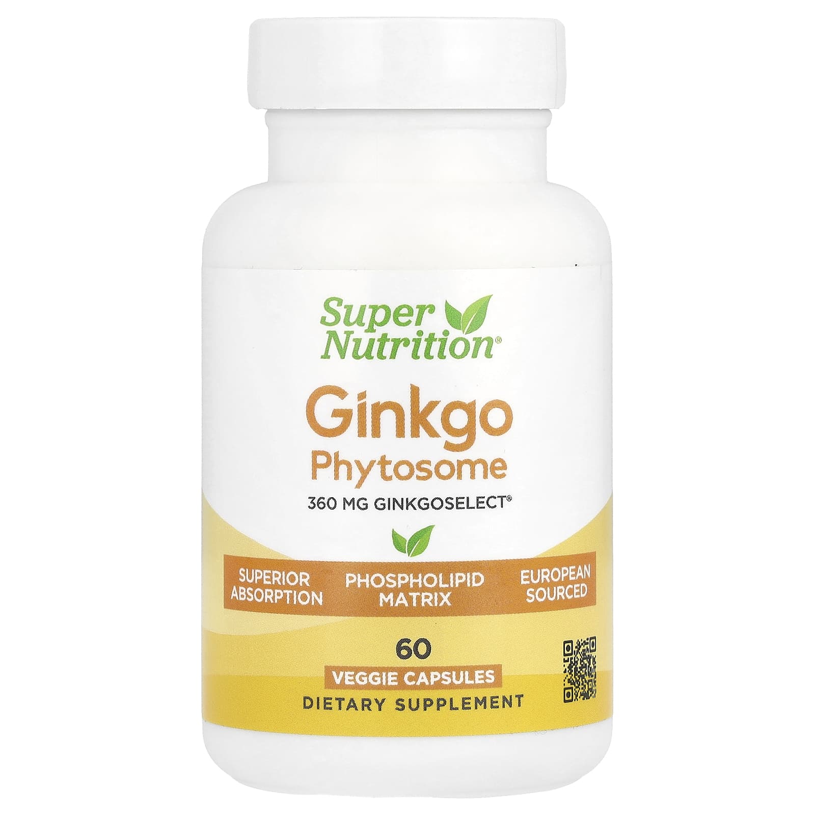 Boost Brain Function with Super Nutrition's 360mg Ginkgo Phytosome - Image 1