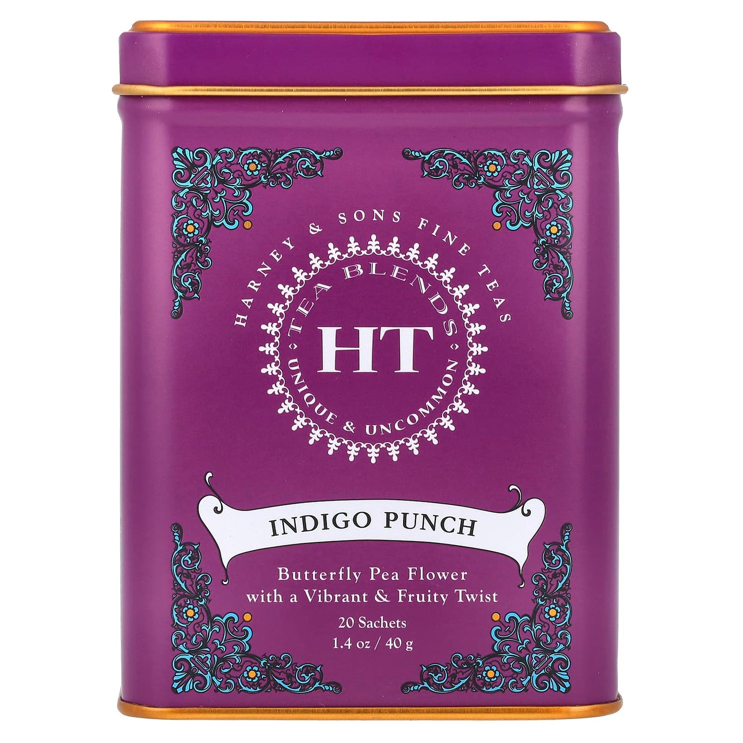 Harney & Sons Indigo Punch Tea Blends - 20 Sachets, 1.4 oz (40g) - Image 1