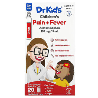 Relieve Little One's Fever with DrKids Cherry Kids Pain + Fever Relief