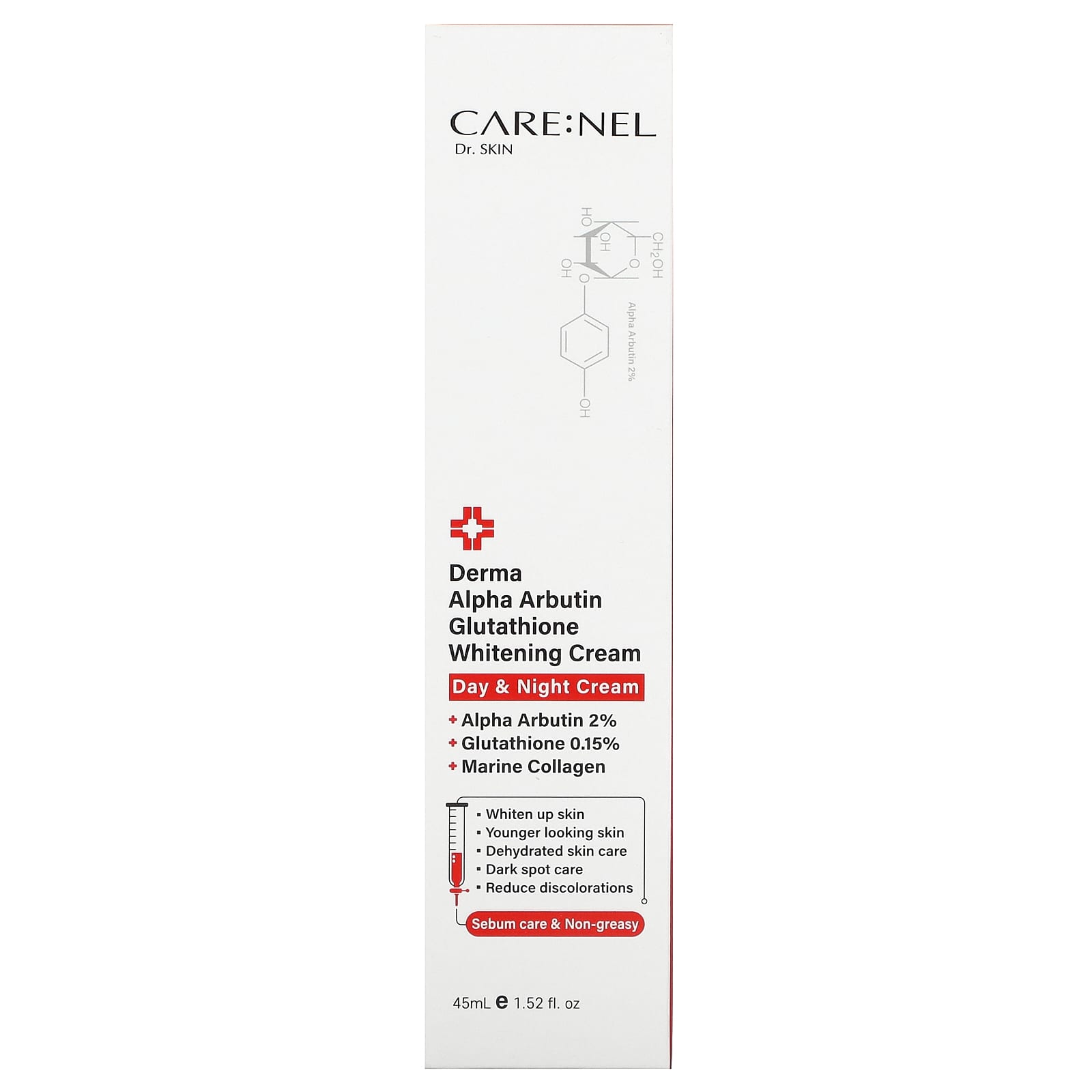 Derma Alpha Arbutin Glutathione Whitening Cream, 45ml by Care:Nel - Image 2