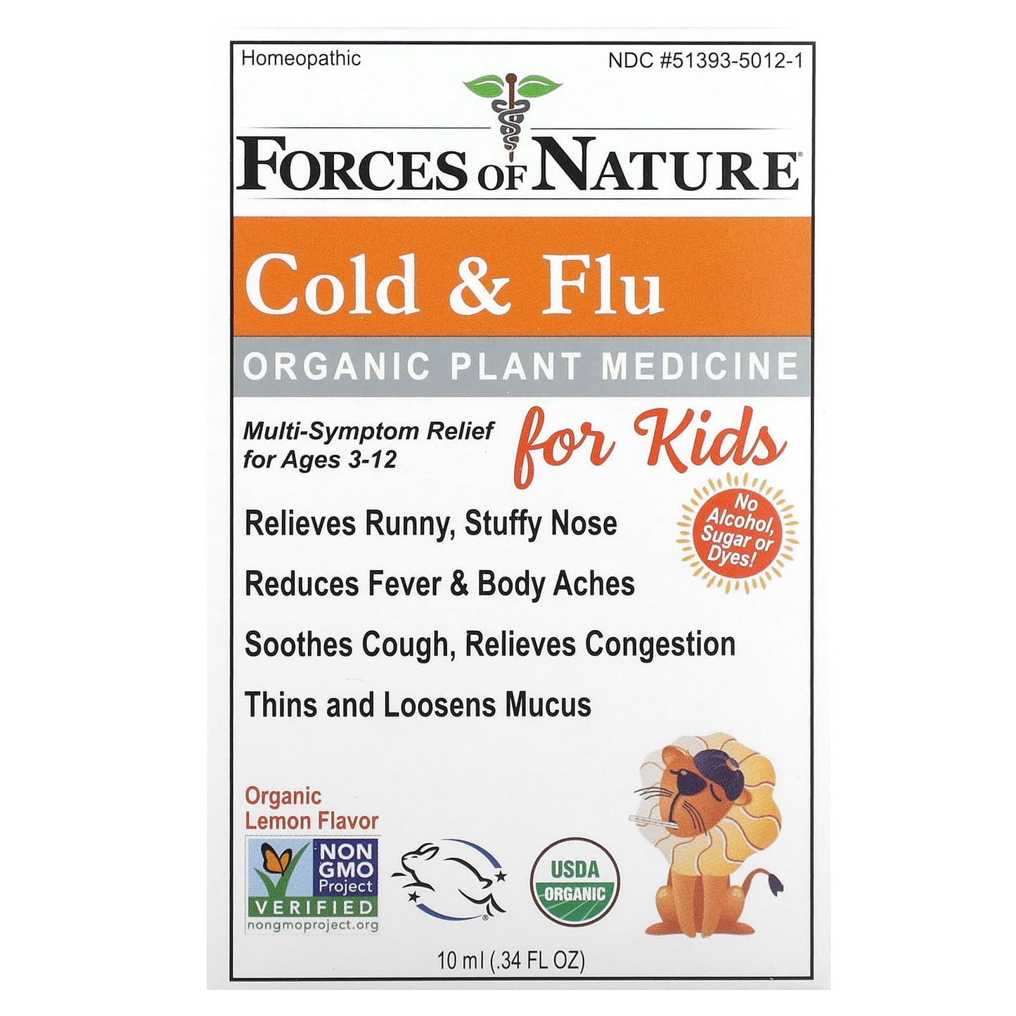Forces of Nature - Organic Cold & Flu Relief for Kids - Lemon Flavor - Image 1