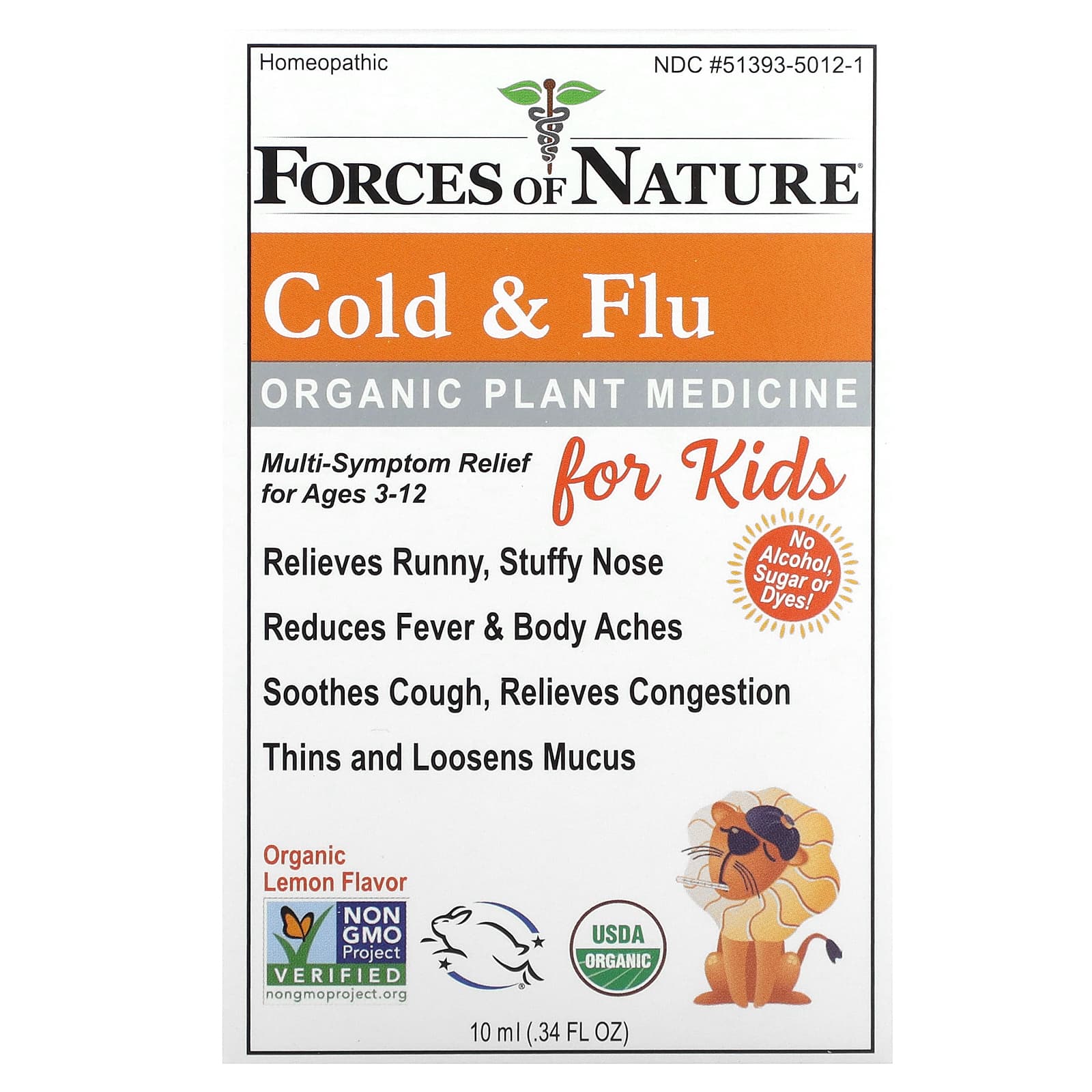 Forces of Nature - Organic Cold & Flu Relief for Kids - Lemon Flavor - Image 1