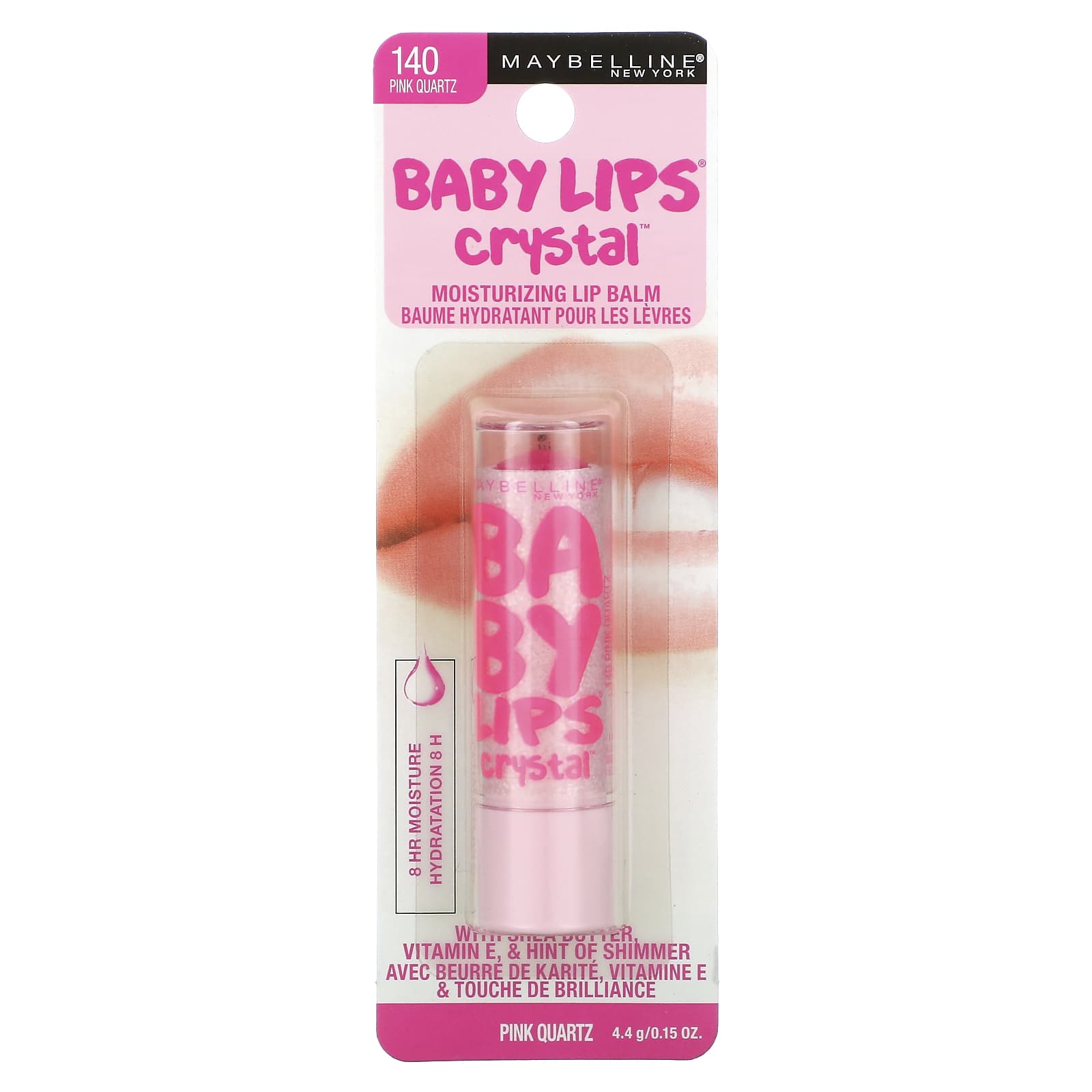 Maybelline, Baby Lips Crystal, Moisturizing Lip Balm, 140 Pink Quartz, 0.15 oz (4.4 g) - Image 2