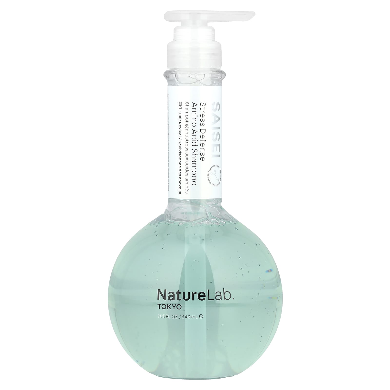 NatureLab Tokyo, Saisei, Stress Defense Amino Acid Shampoo, 11.5 fl oz (340 ml) - Image 1