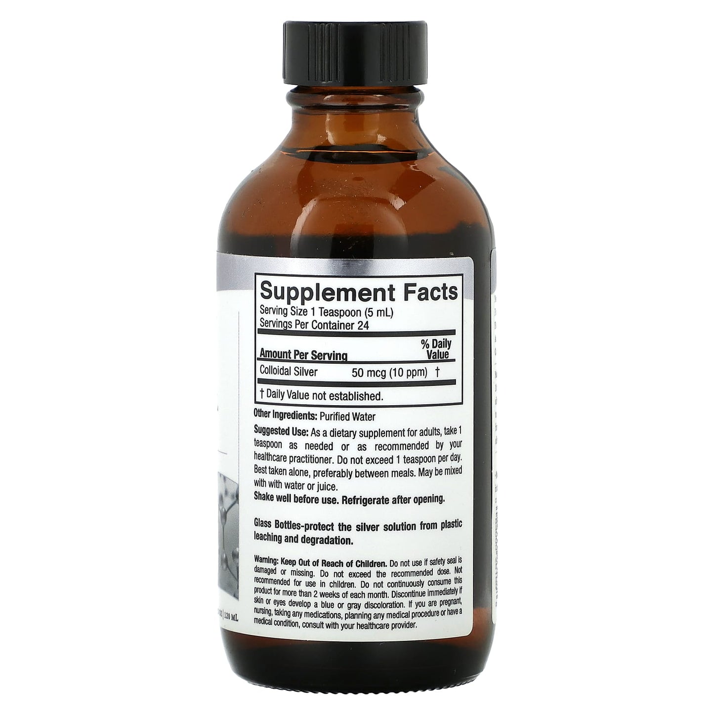 Nature's Answer, Colloidal Silver, 50 mcg (10 ppm), 4 fl oz (120 ml) - Image 2
