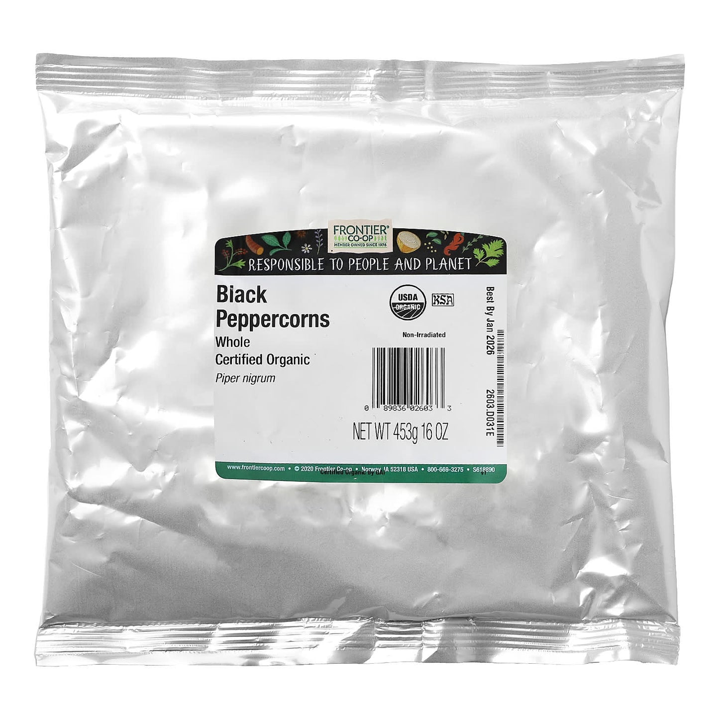 Organic Whole Black Peppercorns by Frontier Co-op - Image 2