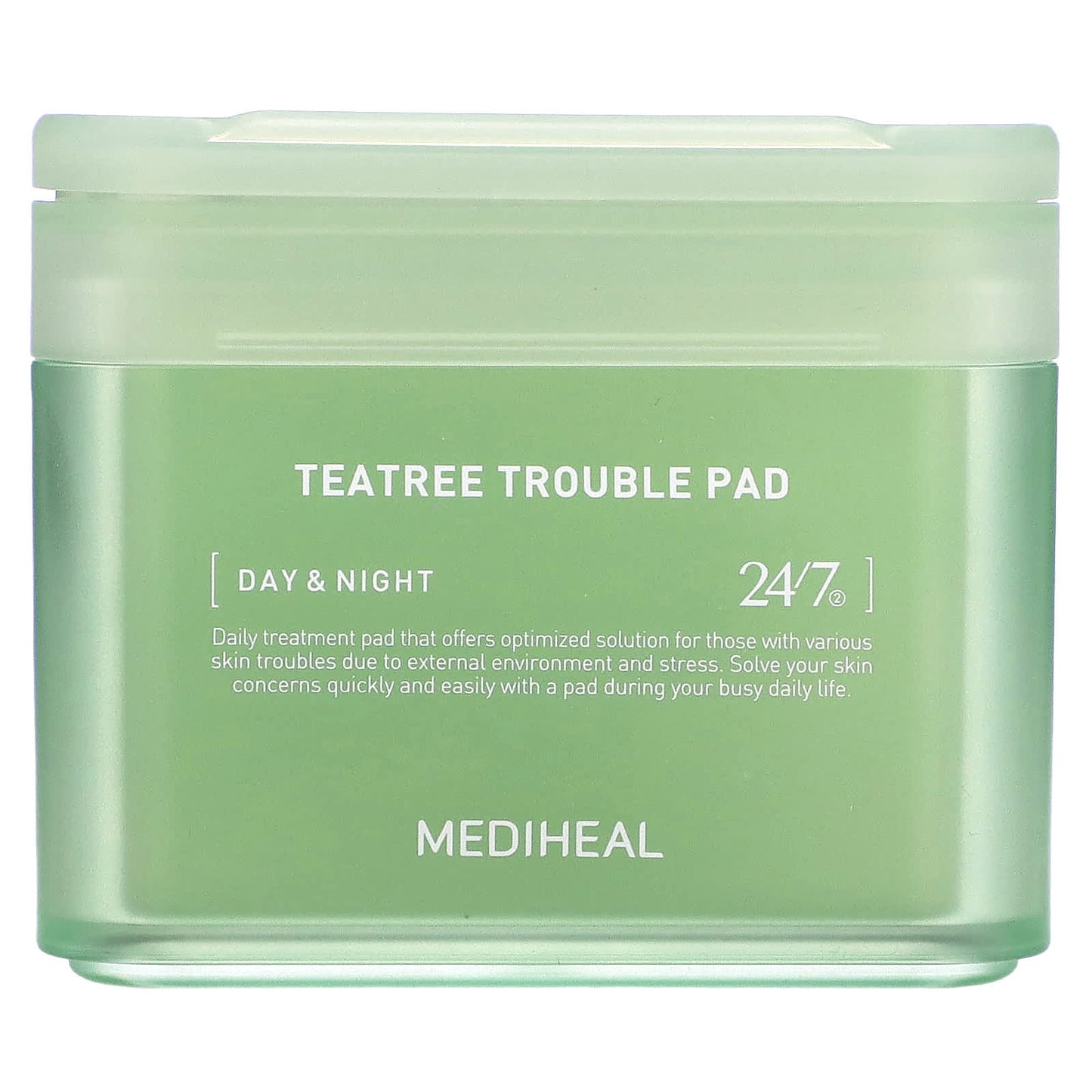 MEDIHEAL, Tea Tree Trouble Pad, 100 Pads, 5.74 fl oz (170 ml) - Image 1