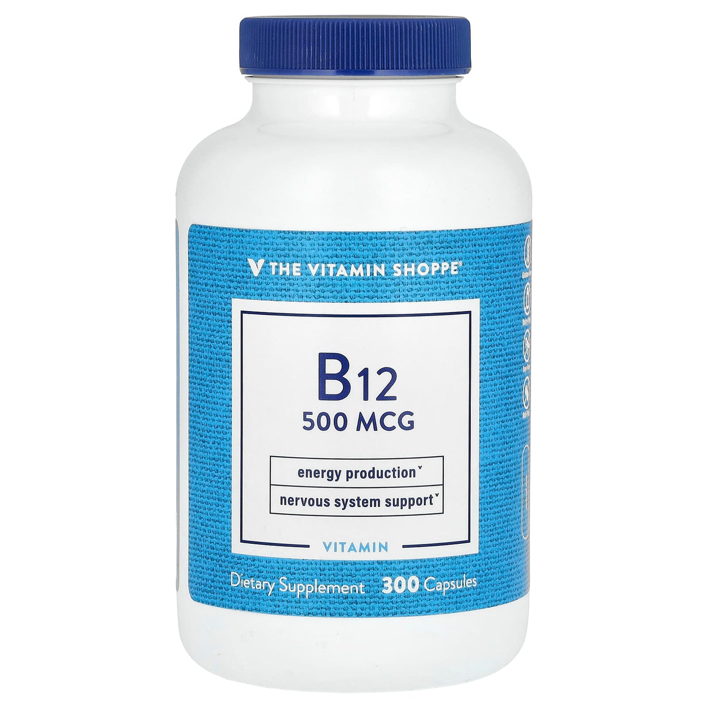 The Vitamin Shoppe, Vitamin B12, 500 mcg, 300 Capsules - Image 1