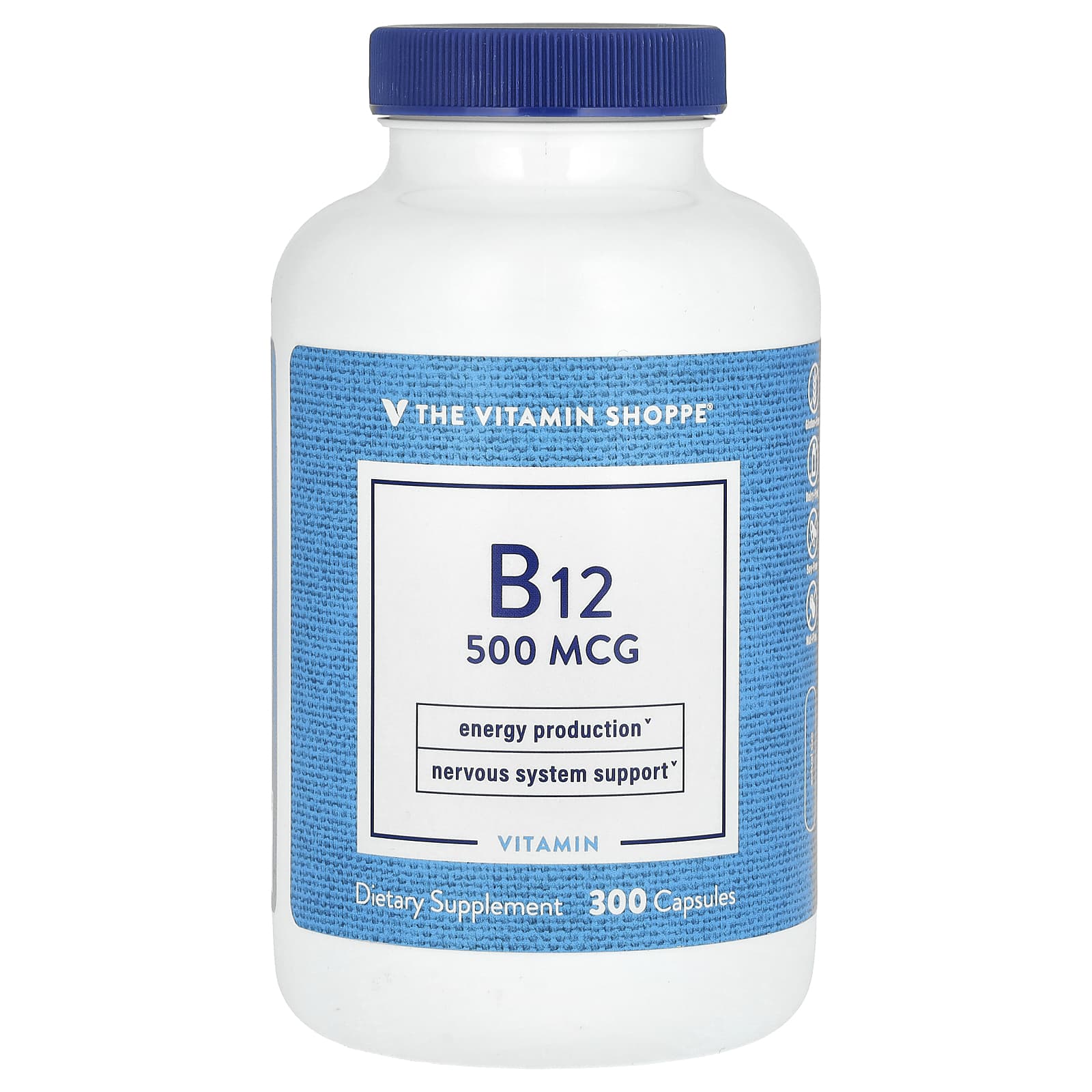 The Vitamin Shoppe, Vitamin B12, 500 mcg, 300 Capsules - Image 1
