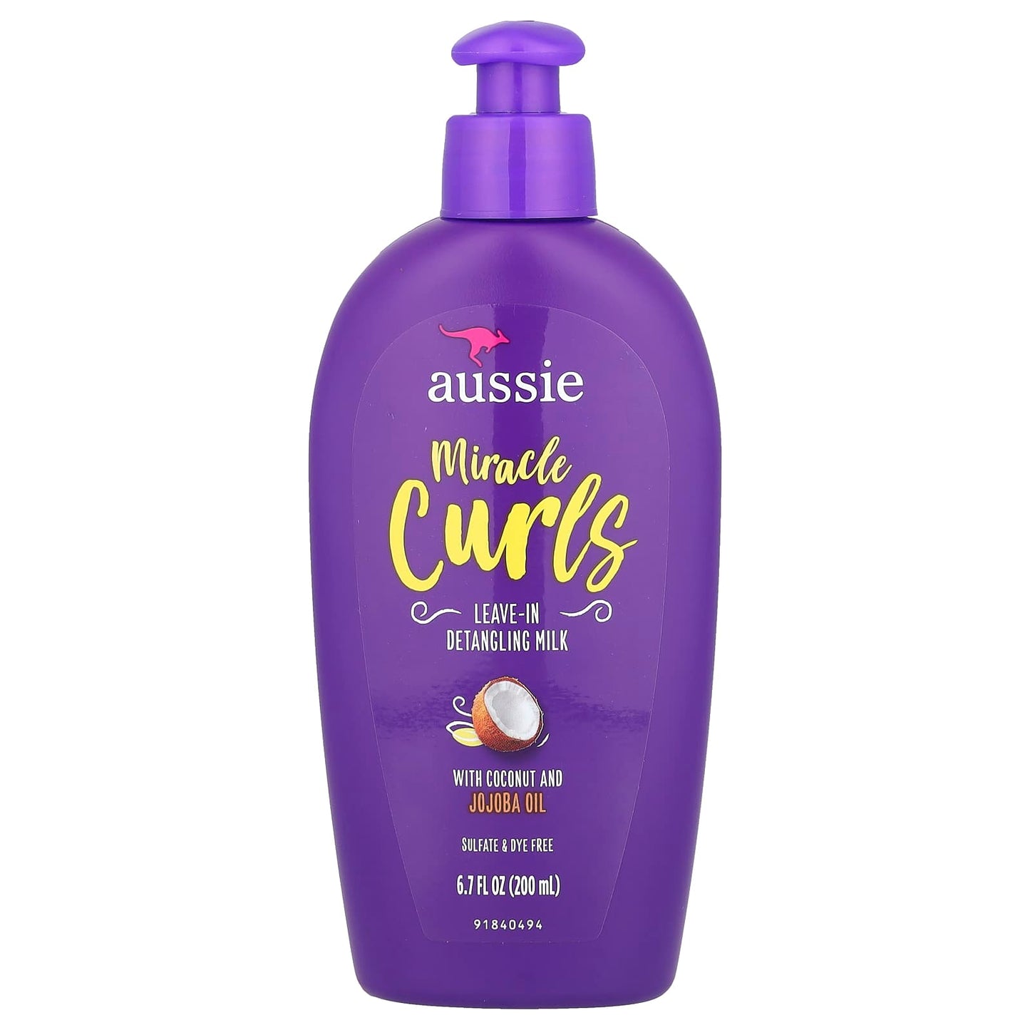 Aussie Detangling Milk for Tangled Hair, Coconut & Jojoba Oil, 200ml - Image 1