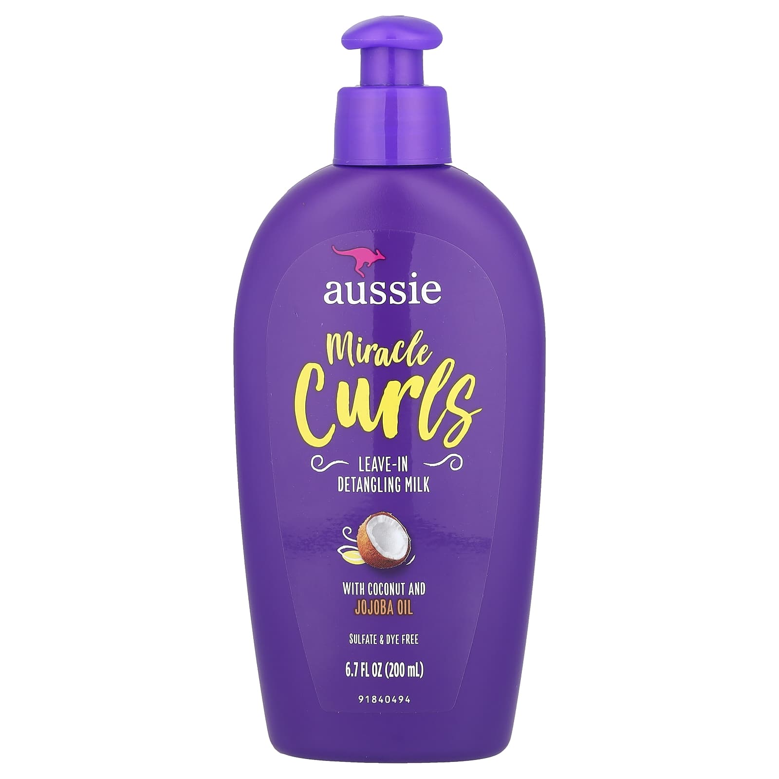 Aussie Detangling Milk for Tangled Hair, Coconut & Jojoba Oil, 200ml - Image 1