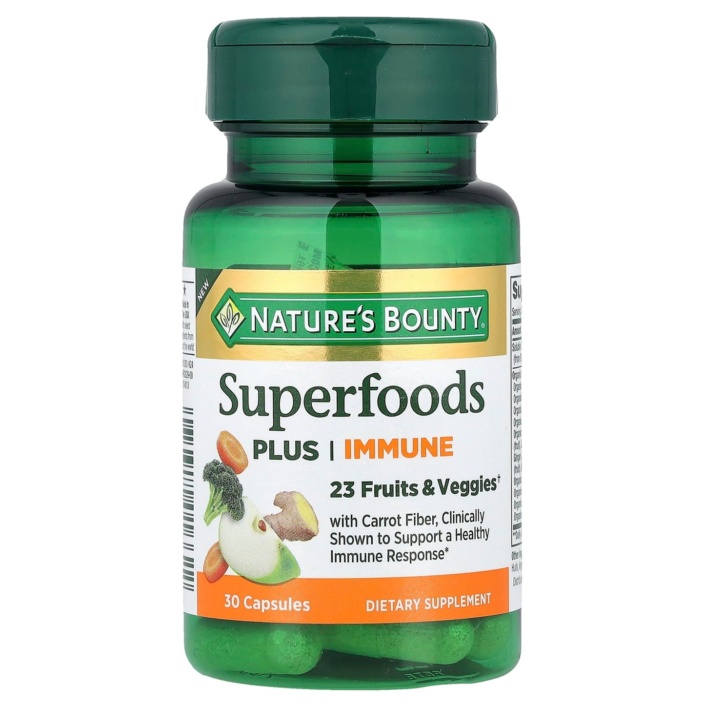 Nature's Bounty, Superfoods Plus Immune, 30 Capsules - Image 1