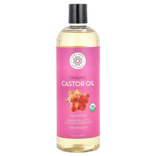 Pure Body Naturals, Organic Castor Oil, 16 fl oz (473 ml) - Image 1