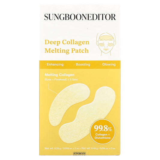 Sungboon Editor, Deep Collagen Melting Patch , 3 Sets, 0.016 oz (0.46 g) Each - Image 1