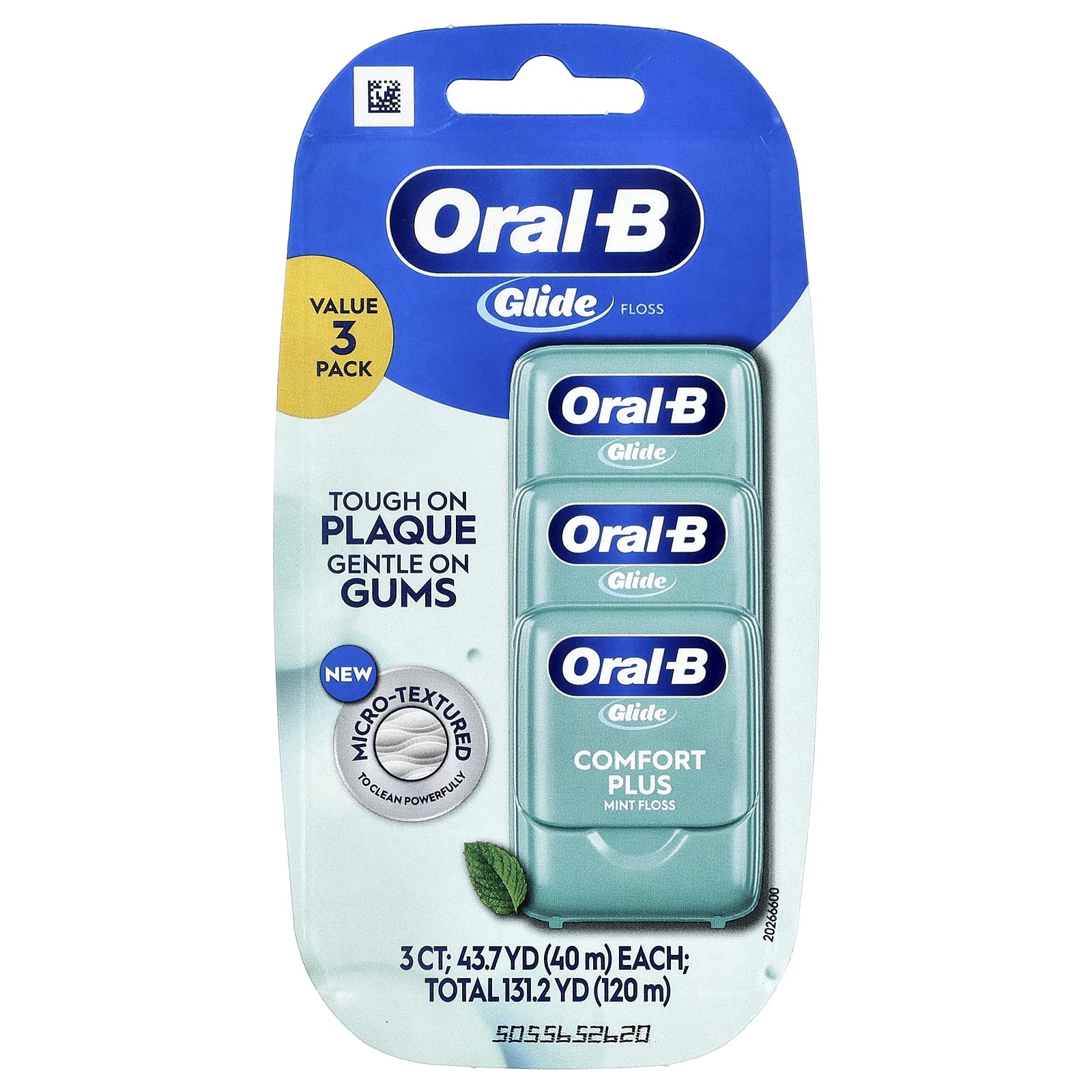 Oral-B, Glide, Comfort Plus Floss, Mint, 3 Pack, 43.7 yd (40 m) Each - Image 2
