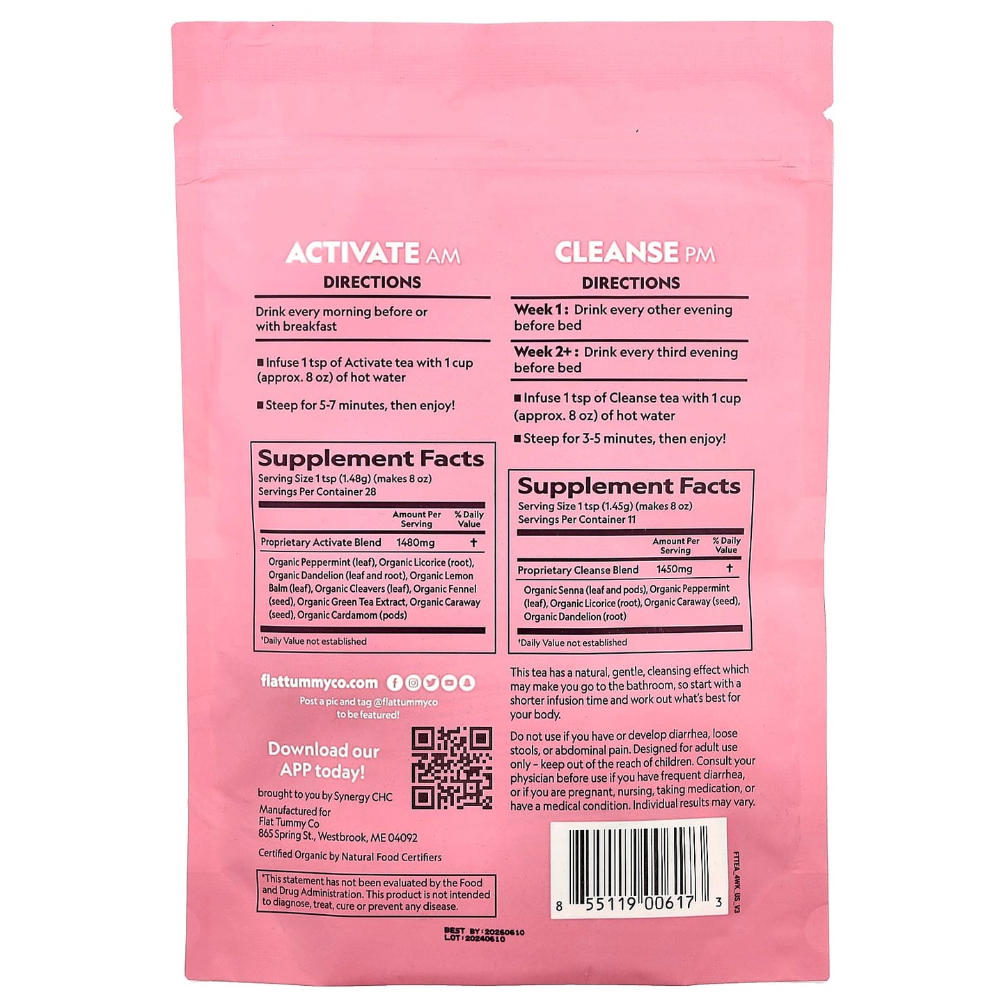 Flat Tummy 4-Week Organic Tea Cleanse for Weight Loss, USDA Certified - Image 2