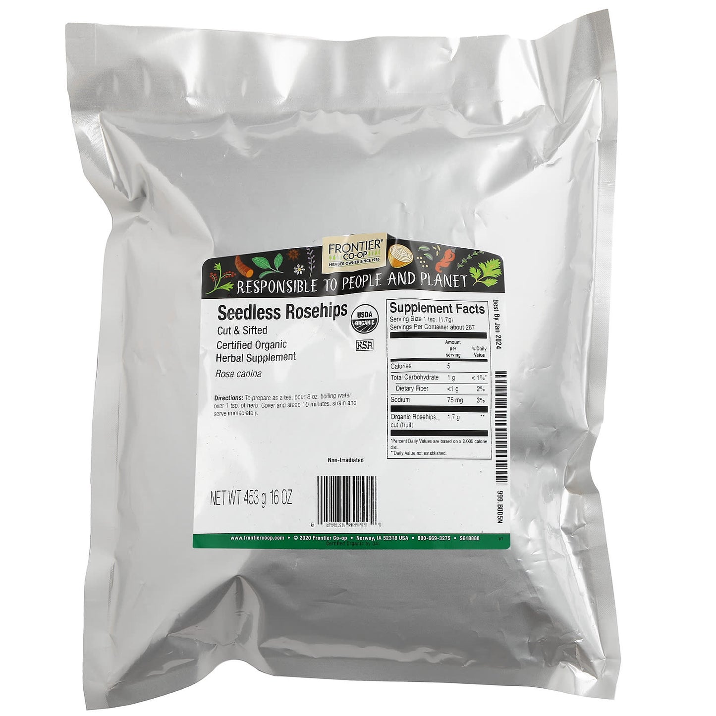 Bulk Organic Seedless Rosehips by Frontier Co-op - Image 2