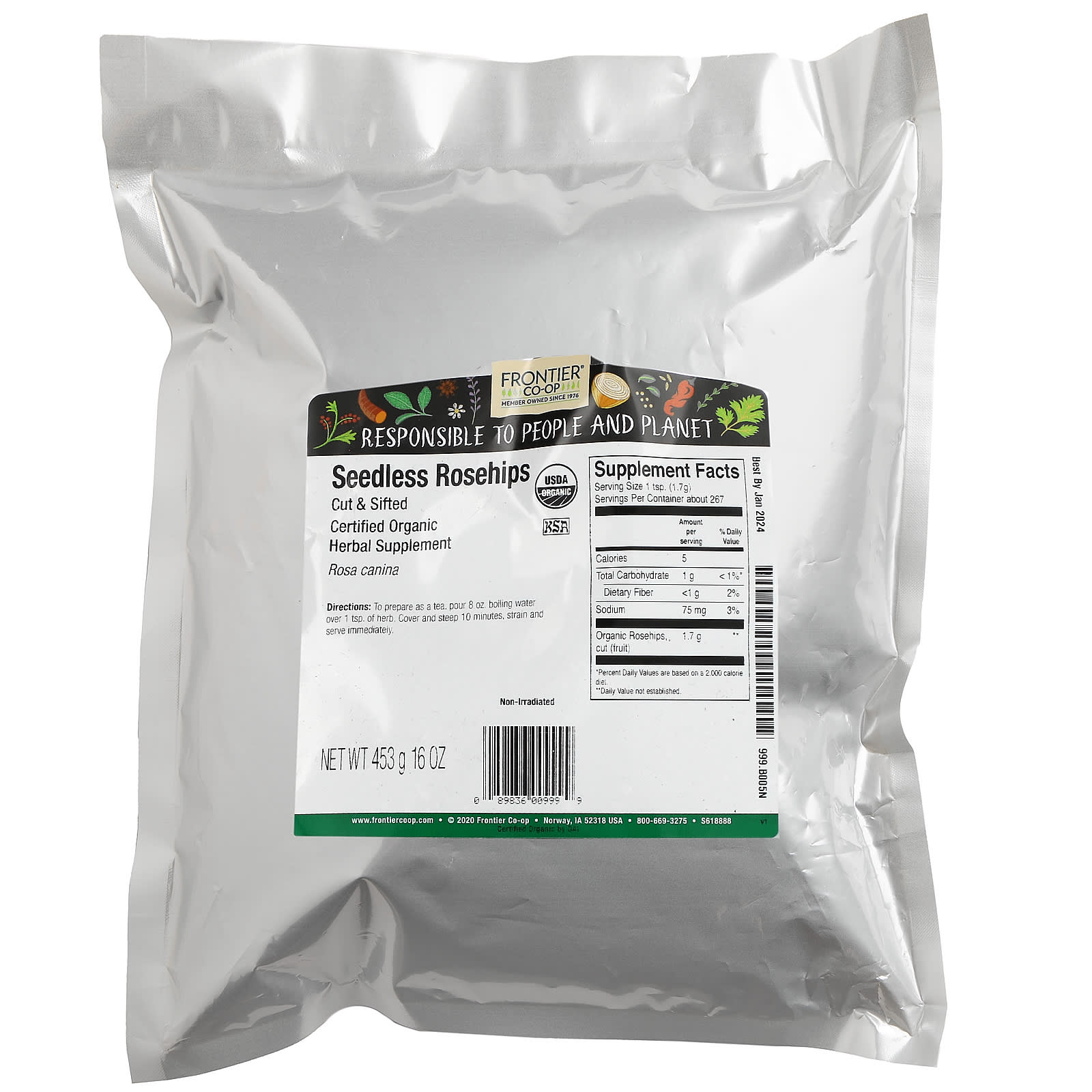 Bulk Organic Seedless Rosehips by Frontier Co-op - Image 2