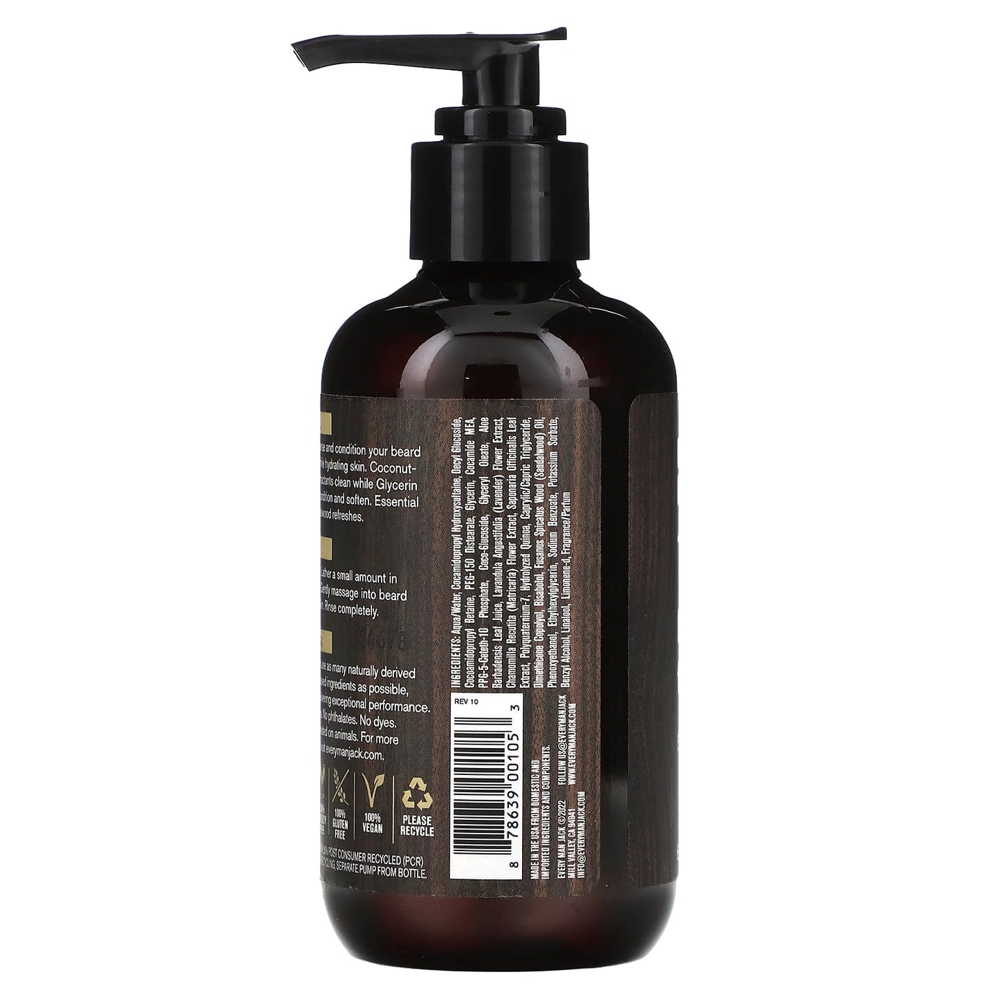 Every Man Jack Sandalwood Beard & Face Wash, 6.7 fl oz (200 ml) - Image 2