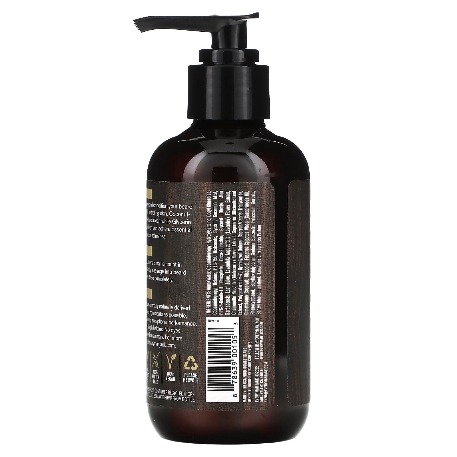 Every Man Jack Sandalwood Beard & Face Wash, 6.7 fl oz (200 ml) - Image 2