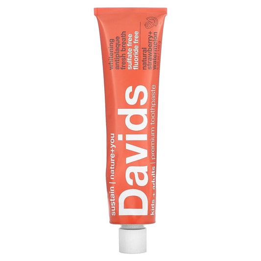 Natural Toothpaste for Kids & Adults - Strawberry & Watermelon - 5.25 oz (149g) - Image 1