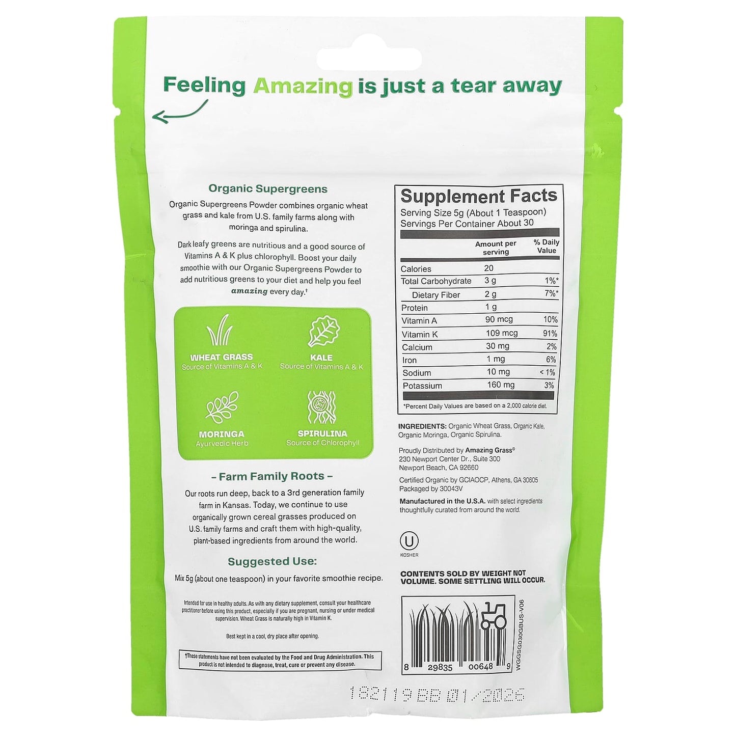 Boost Your Health with Organic Supergreens Powder by Amazing Grass - Image 2